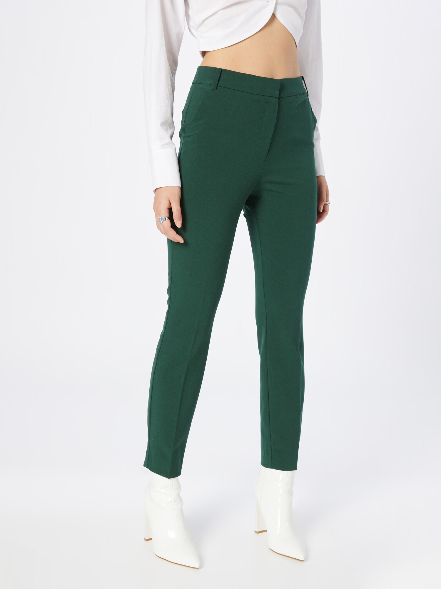 Warehouse Pantaloni cu dungă verde închis - Pled.ro