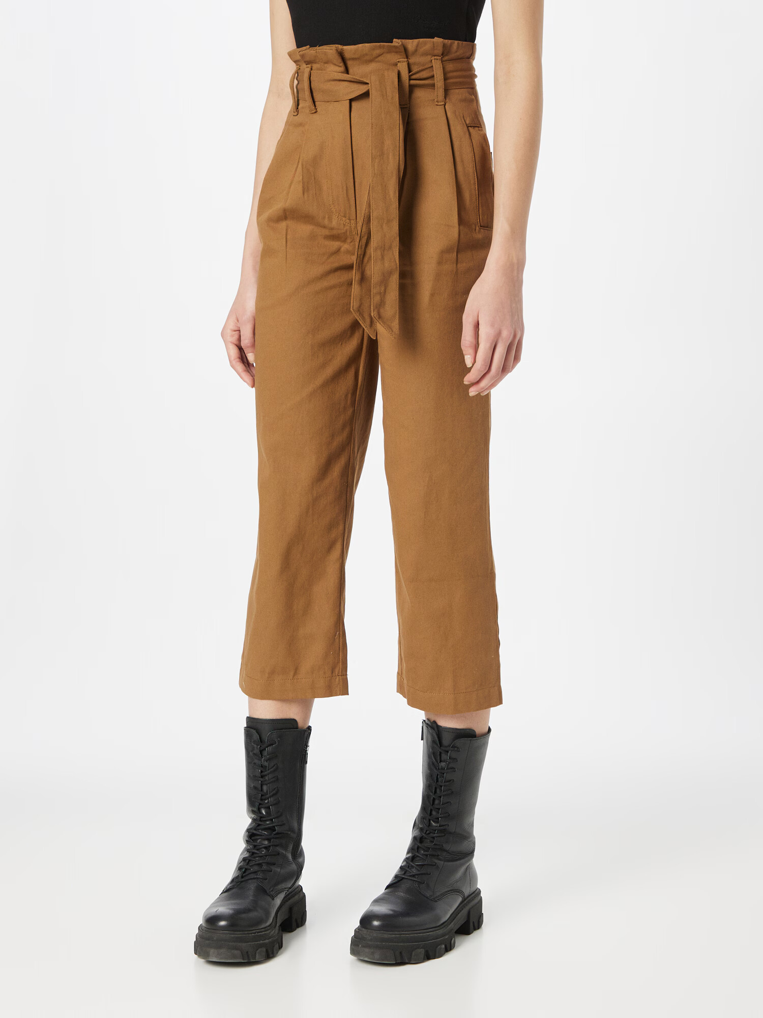 Warehouse Pantaloni cutați maro caramel - Pled.ro