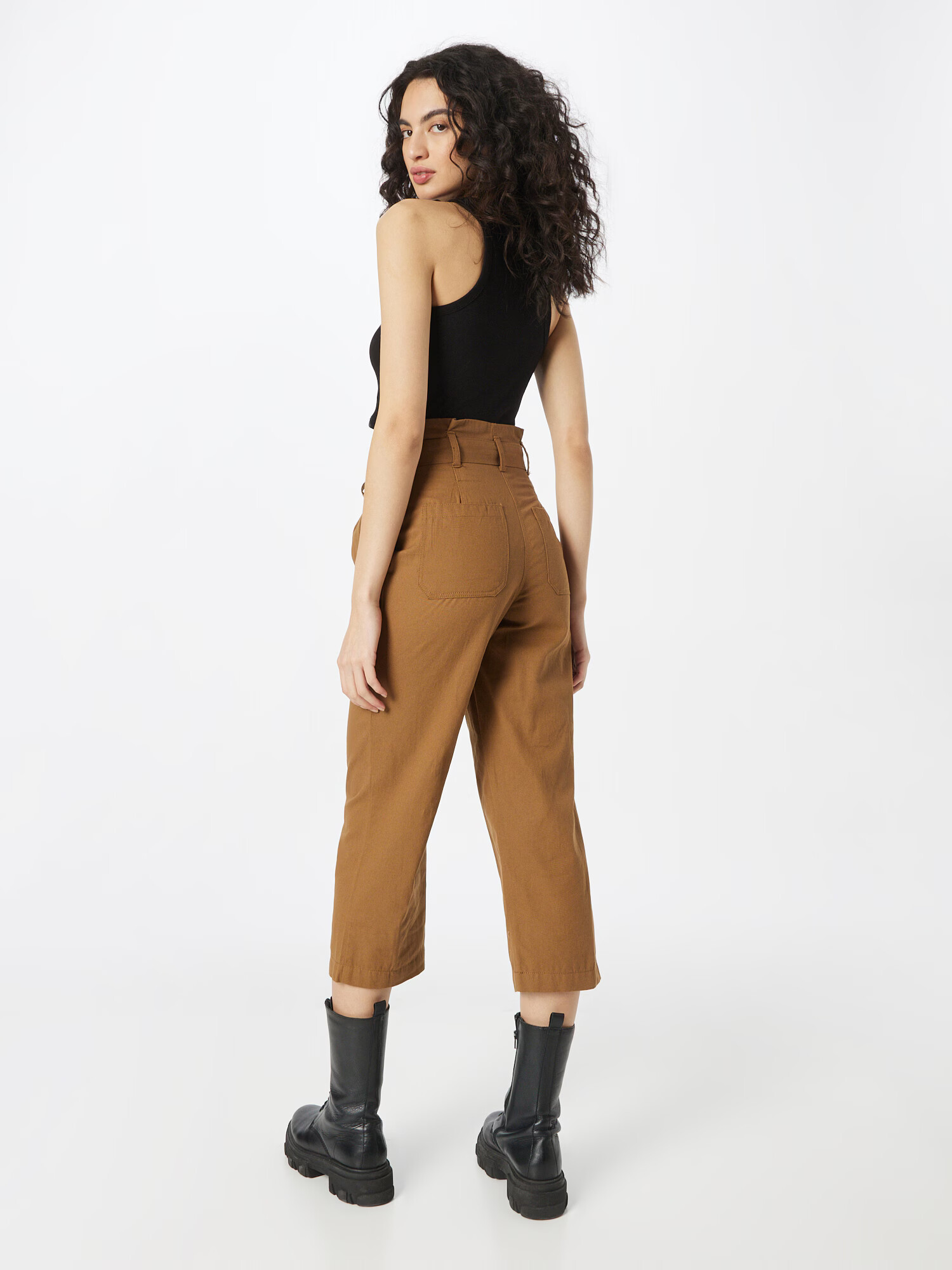 Warehouse Pantaloni cutați maro caramel - Pled.ro