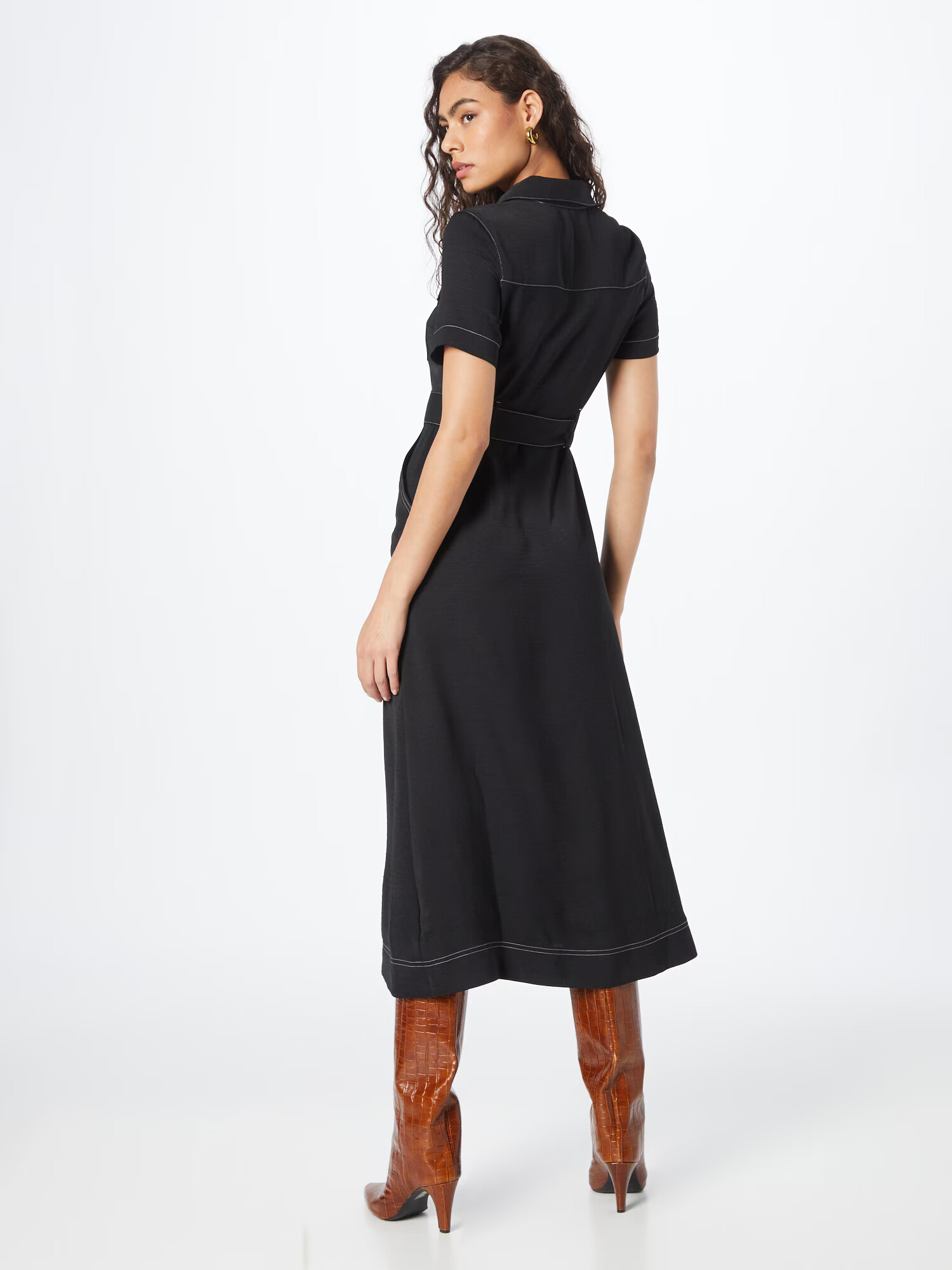 Warehouse Rochie tip bluză negru - Pled.ro