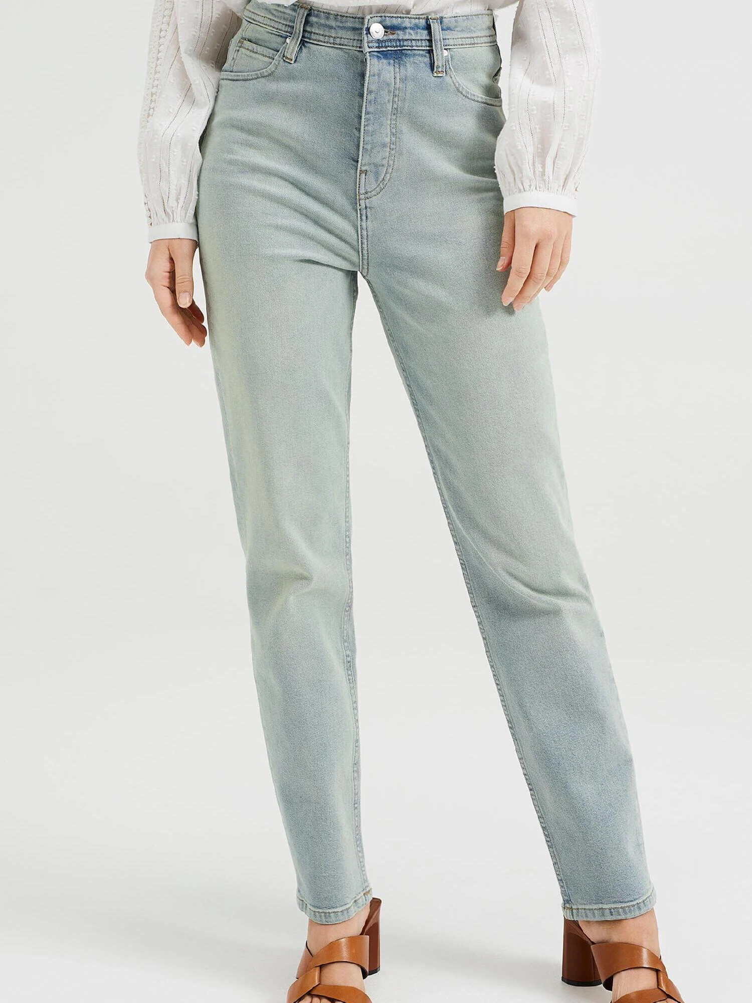 WE Fashion Jeans albastru deschis - Pled.ro