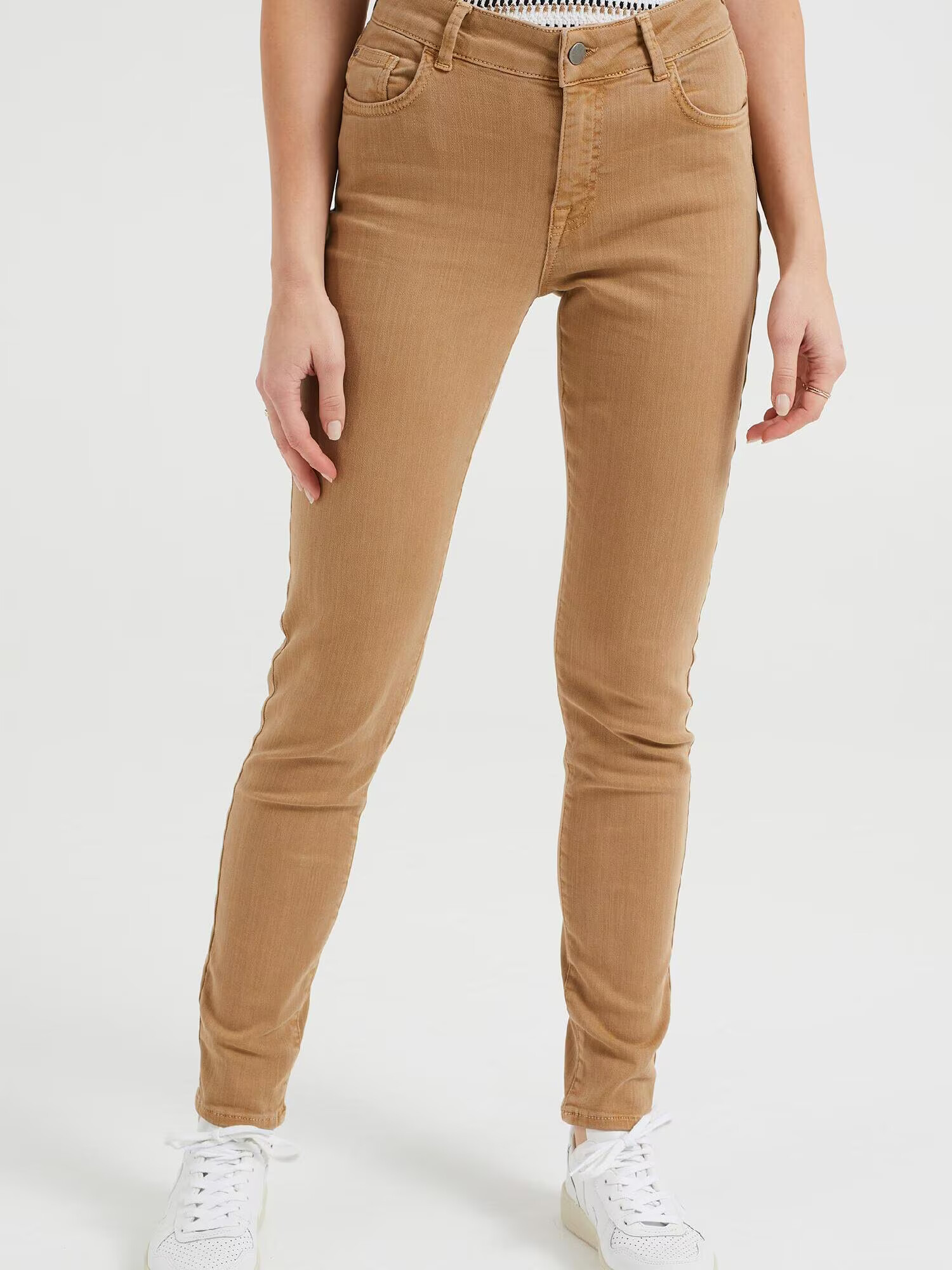 WE Fashion Jeans maro cappuccino - Pled.ro