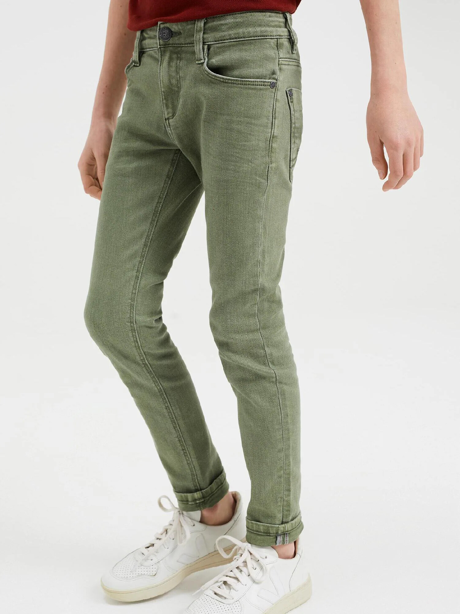 WE Fashion Jeans oliv - Pled.ro