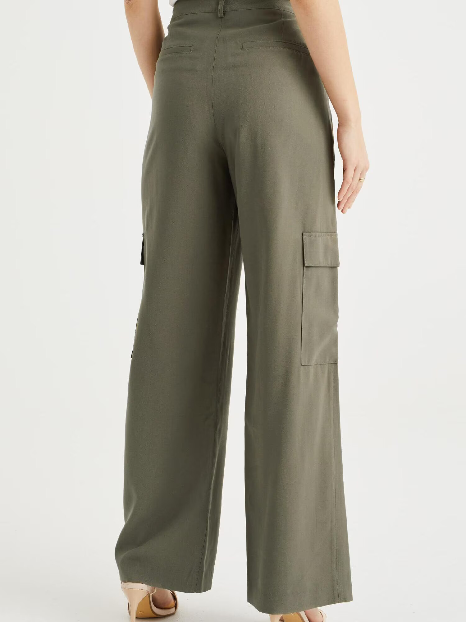 WE Fashion Pantaloni cu buzunare oliv - Pled.ro