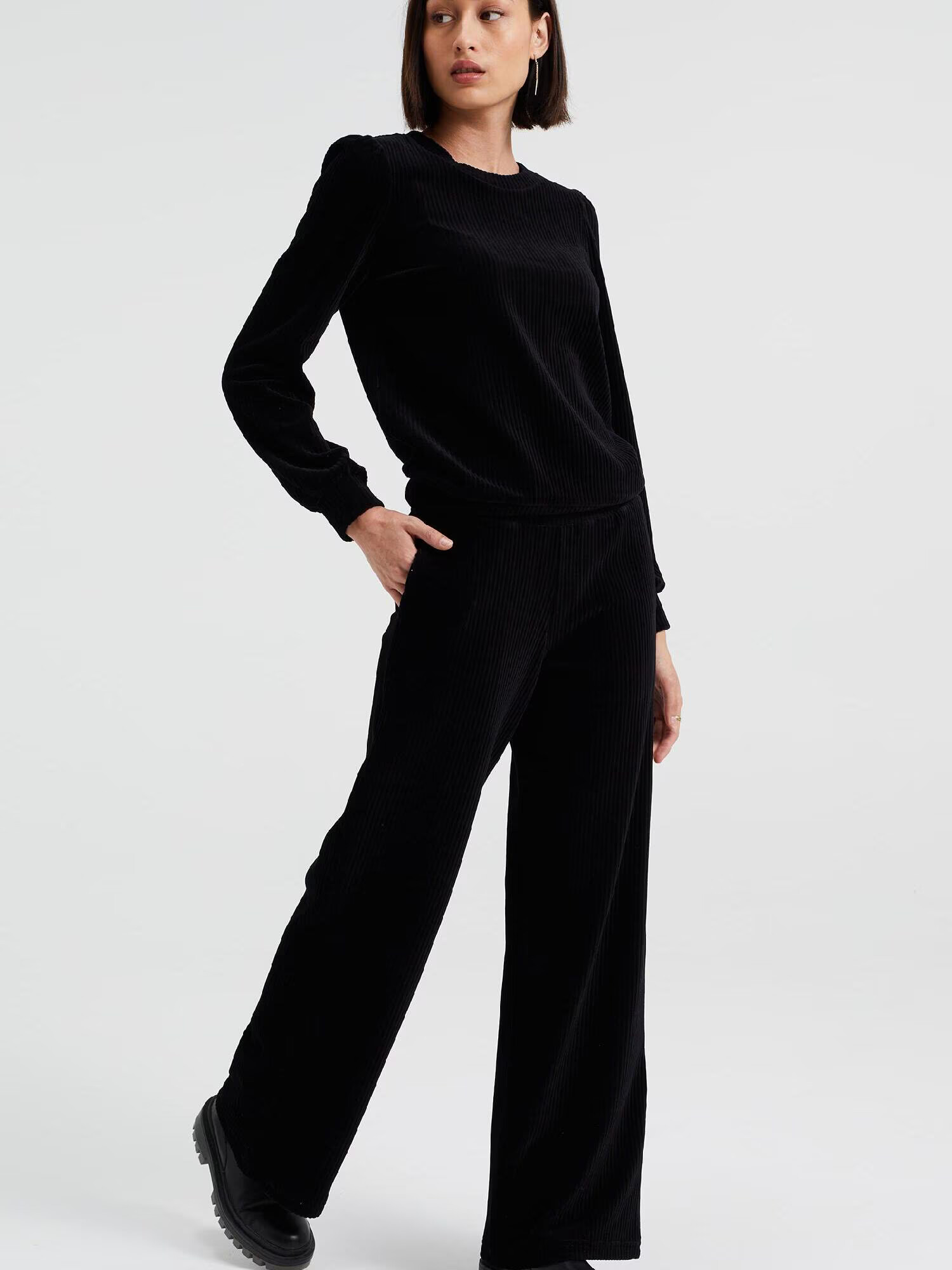 WE Fashion Pantaloni negru - Pled.ro