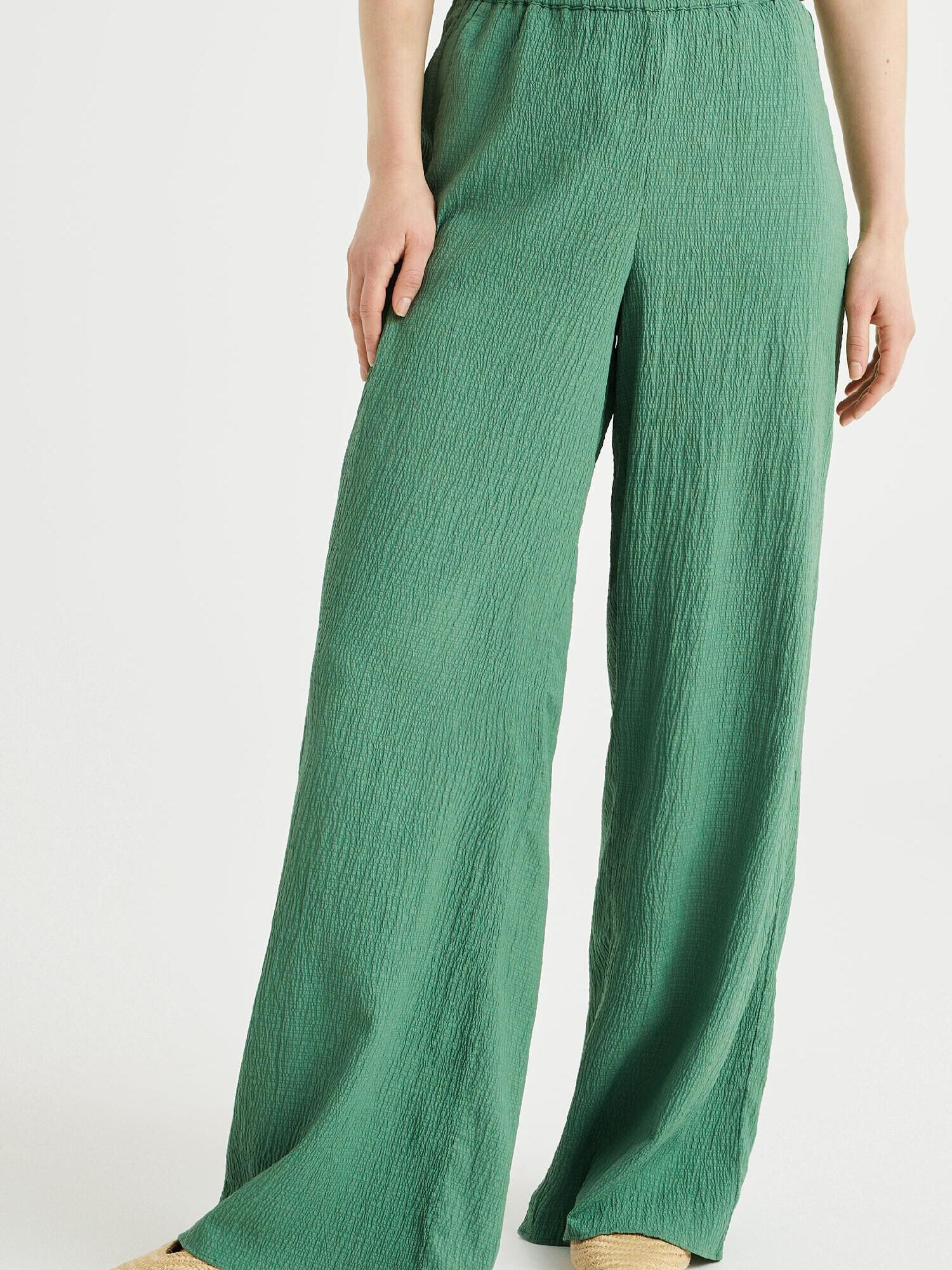 WE Fashion Pantaloni verde - Pled.ro