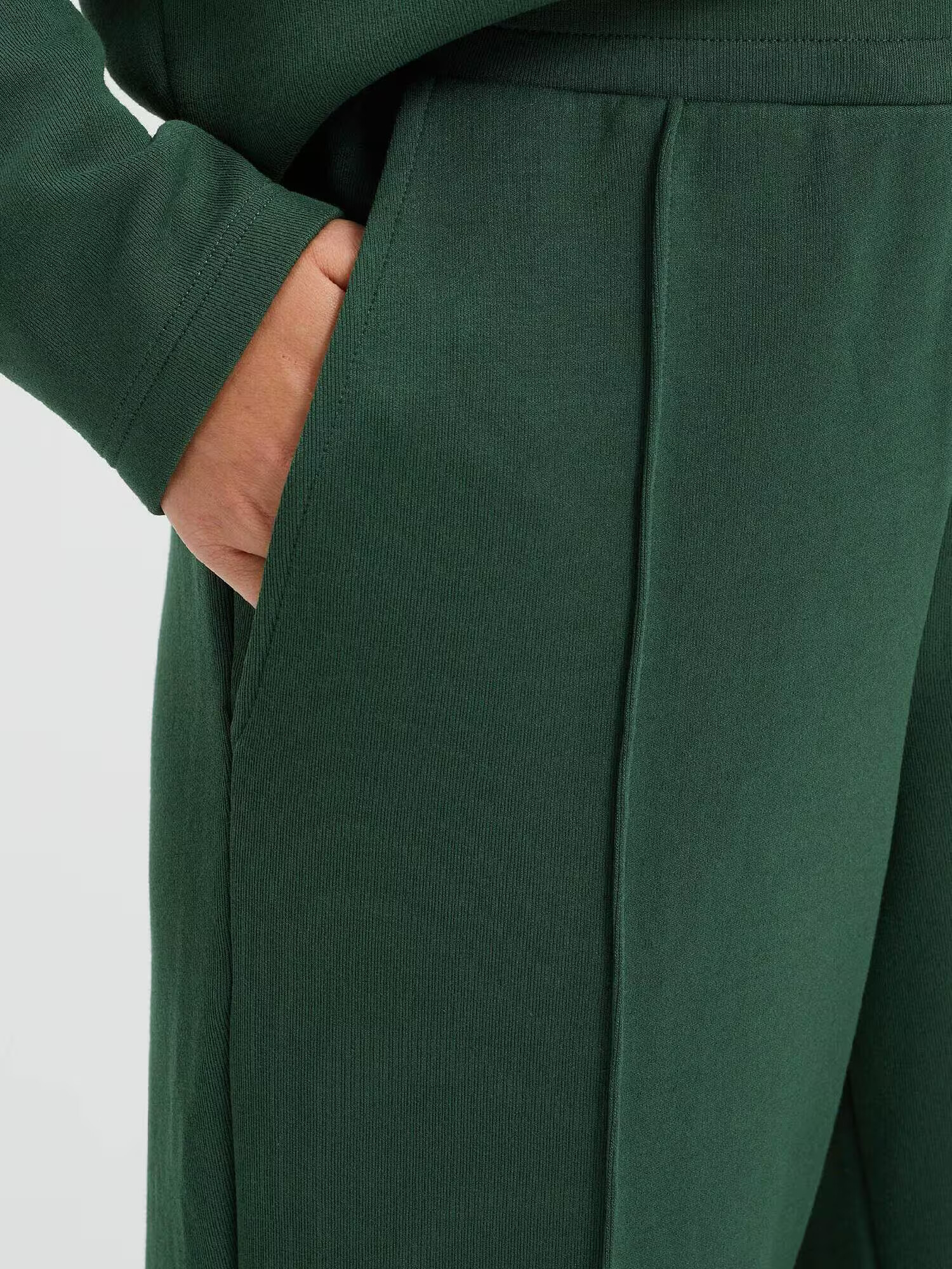 WE Fashion Pantaloni cu dungă verde închis - Pled.ro