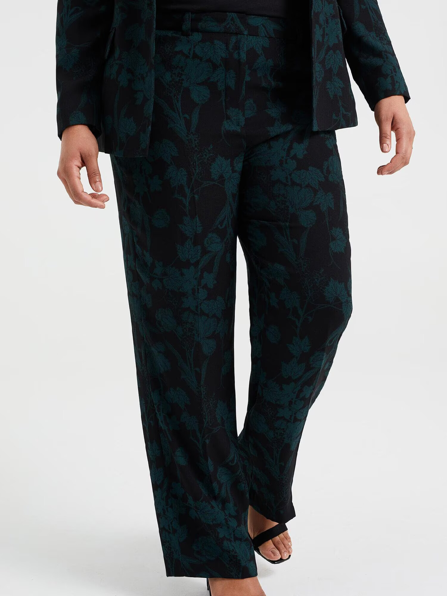 WE Fashion Pantaloni verde / negru - Pled.ro