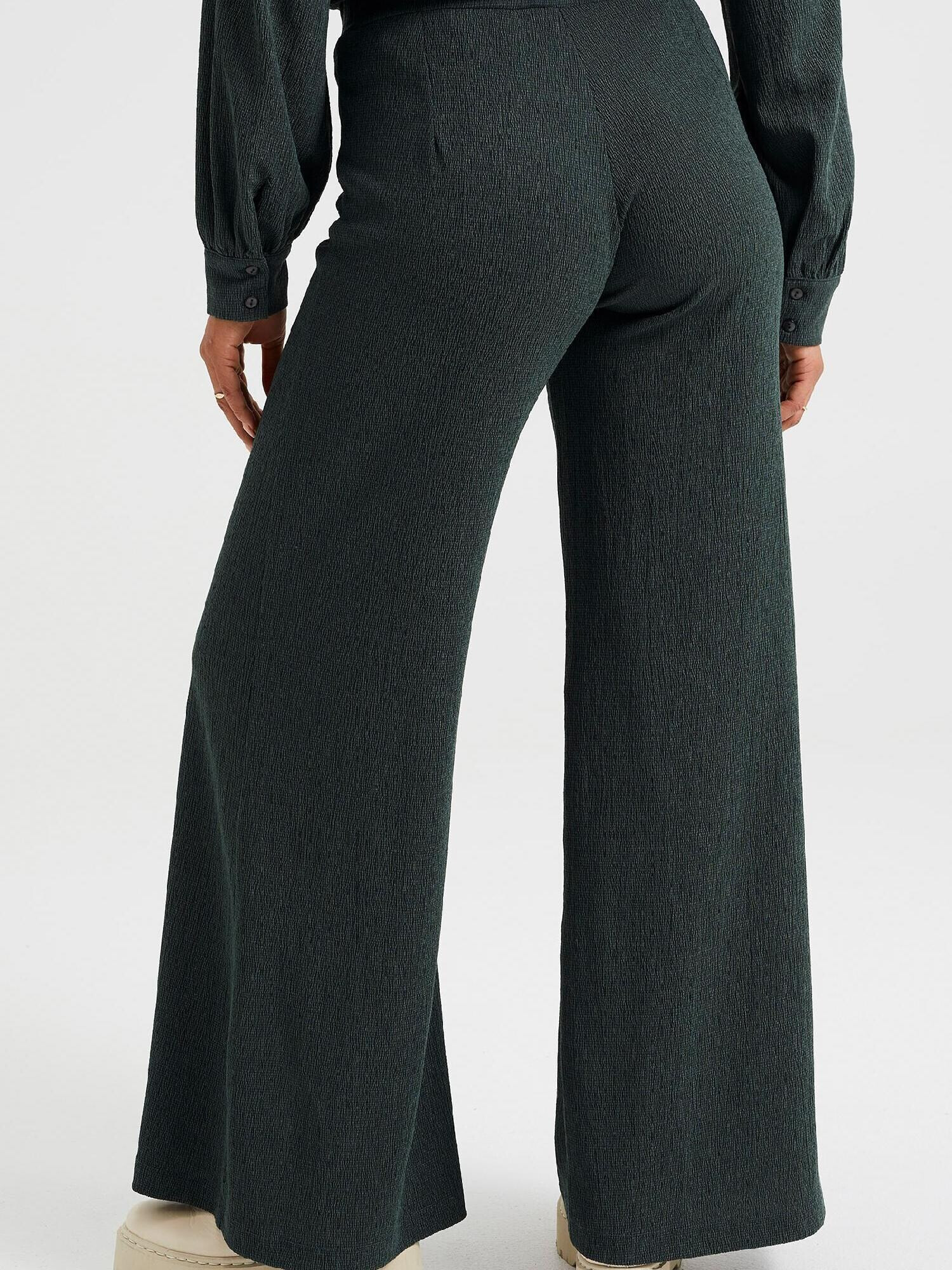 WE Fashion Pantaloni verde pin - Pled.ro