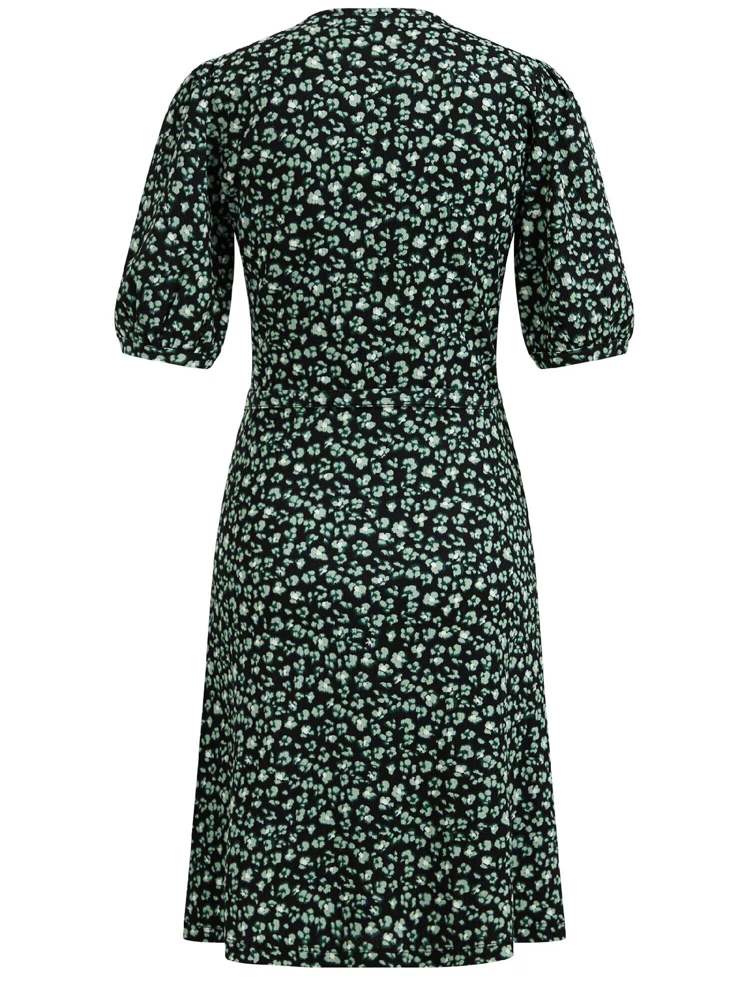 WE Fashion Rochie de vară verde pin / negru / alb - Pled.ro