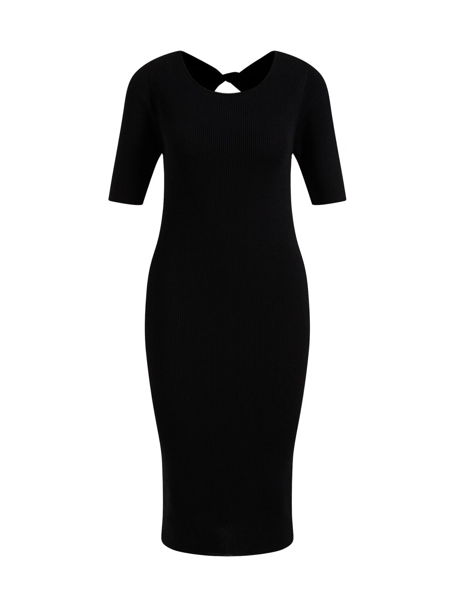 WE Fashion Rochie tricotat negru - Pled.ro