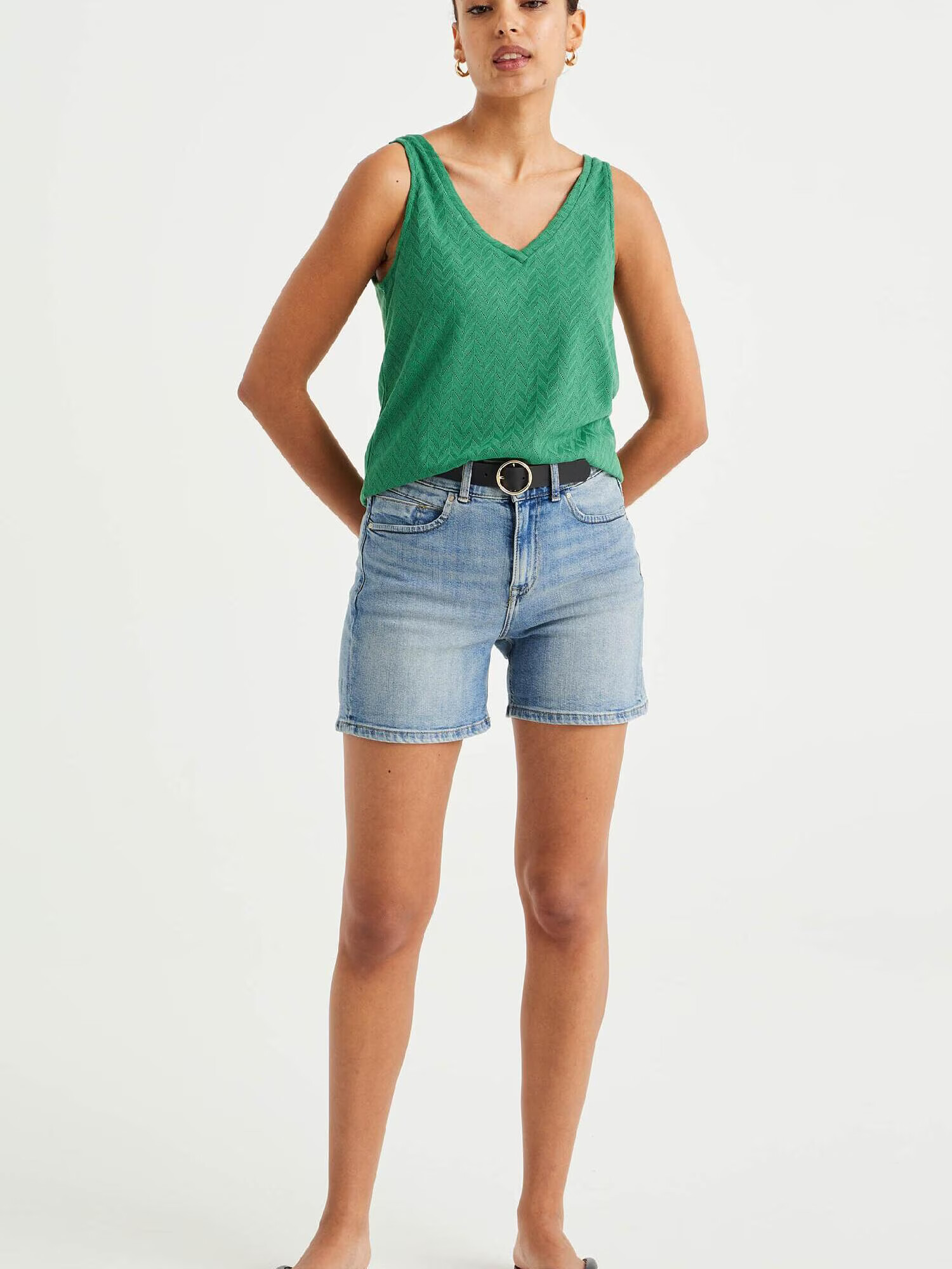 WE Fashion Top verde - Pled.ro