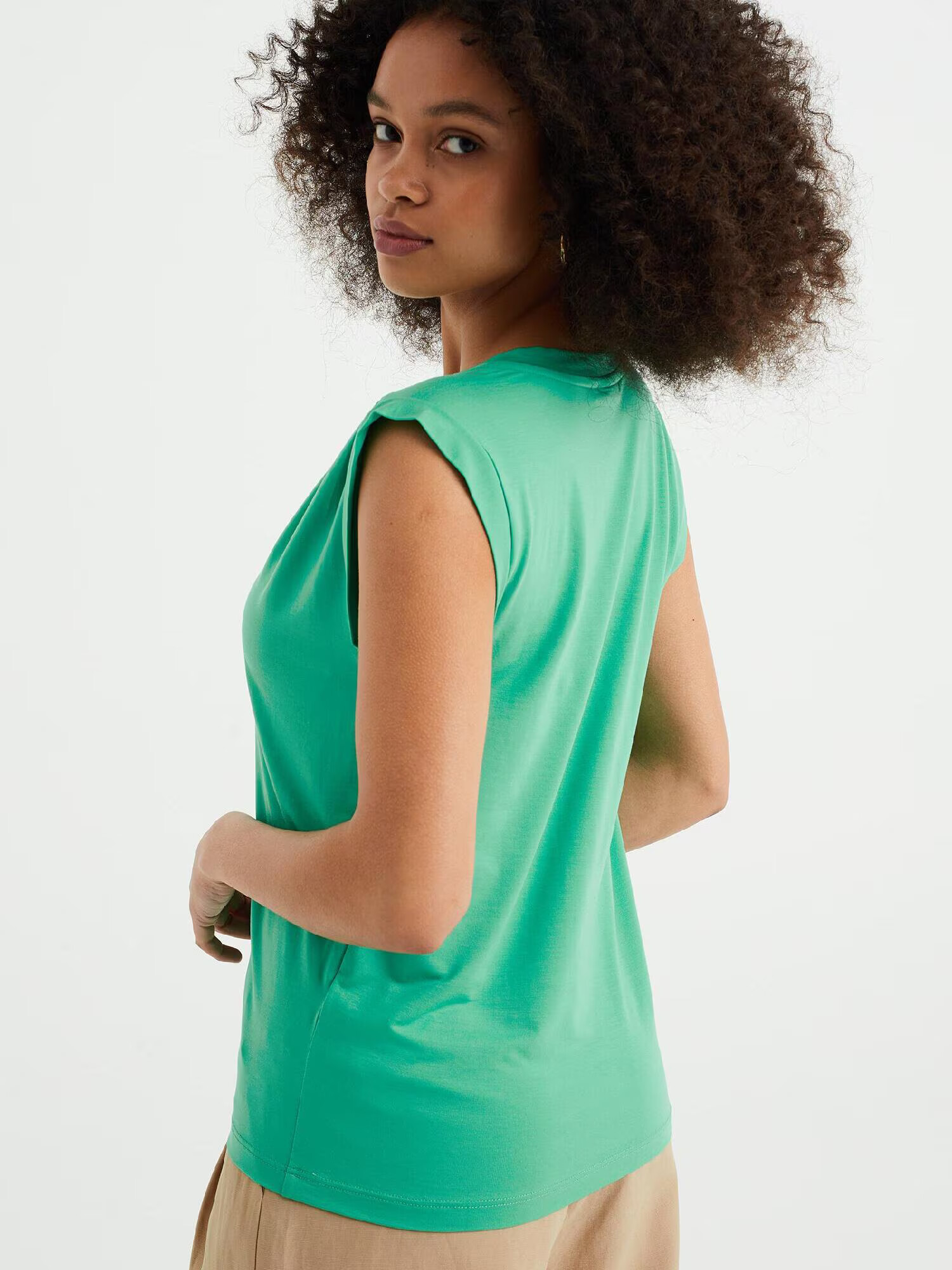 WE Fashion Top verde - Pled.ro