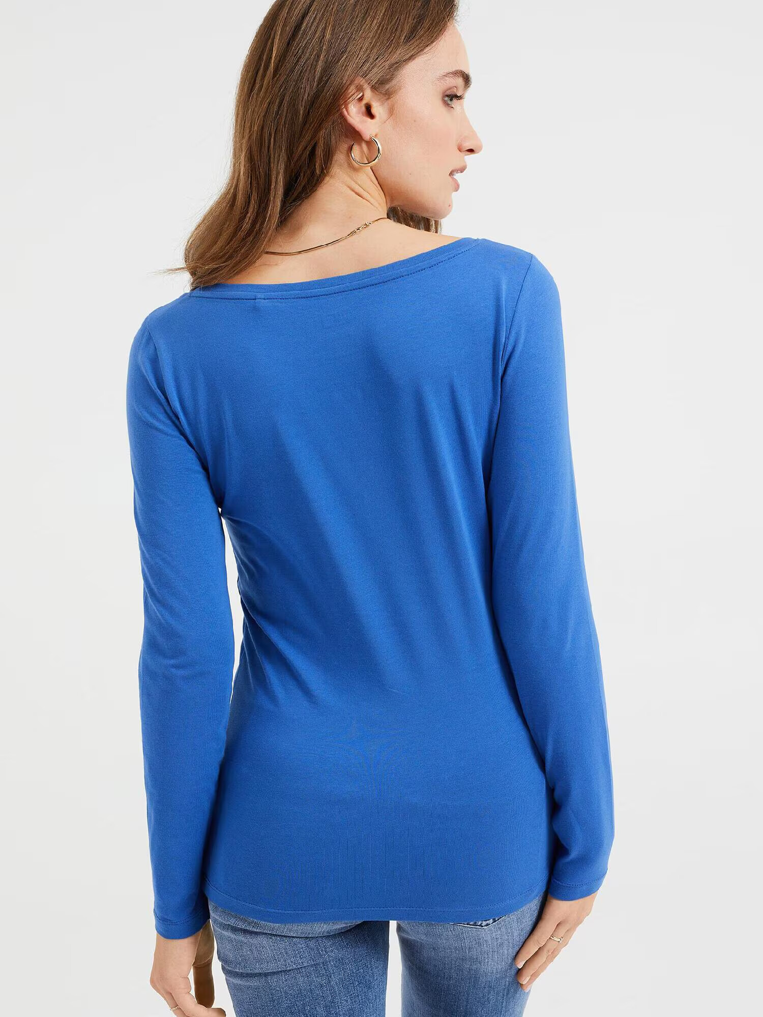 WE Fashion Tricou albastru cobalt - Pled.ro