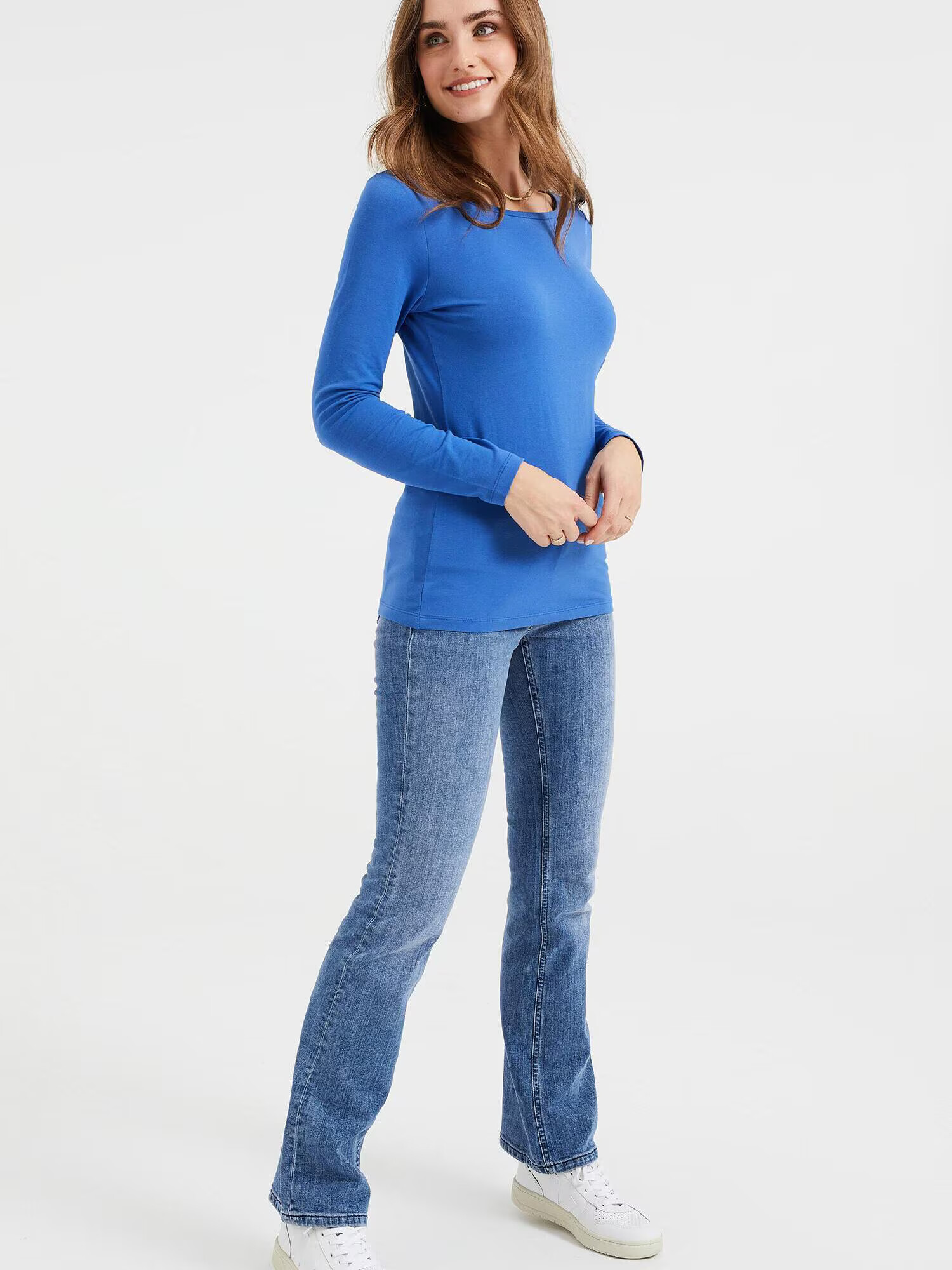 WE Fashion Tricou albastru cobalt - Pled.ro