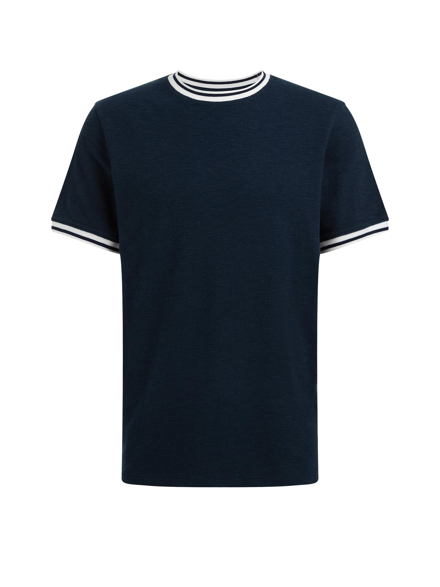 WE Fashion Tricou bleumarin / alb - Pled.ro