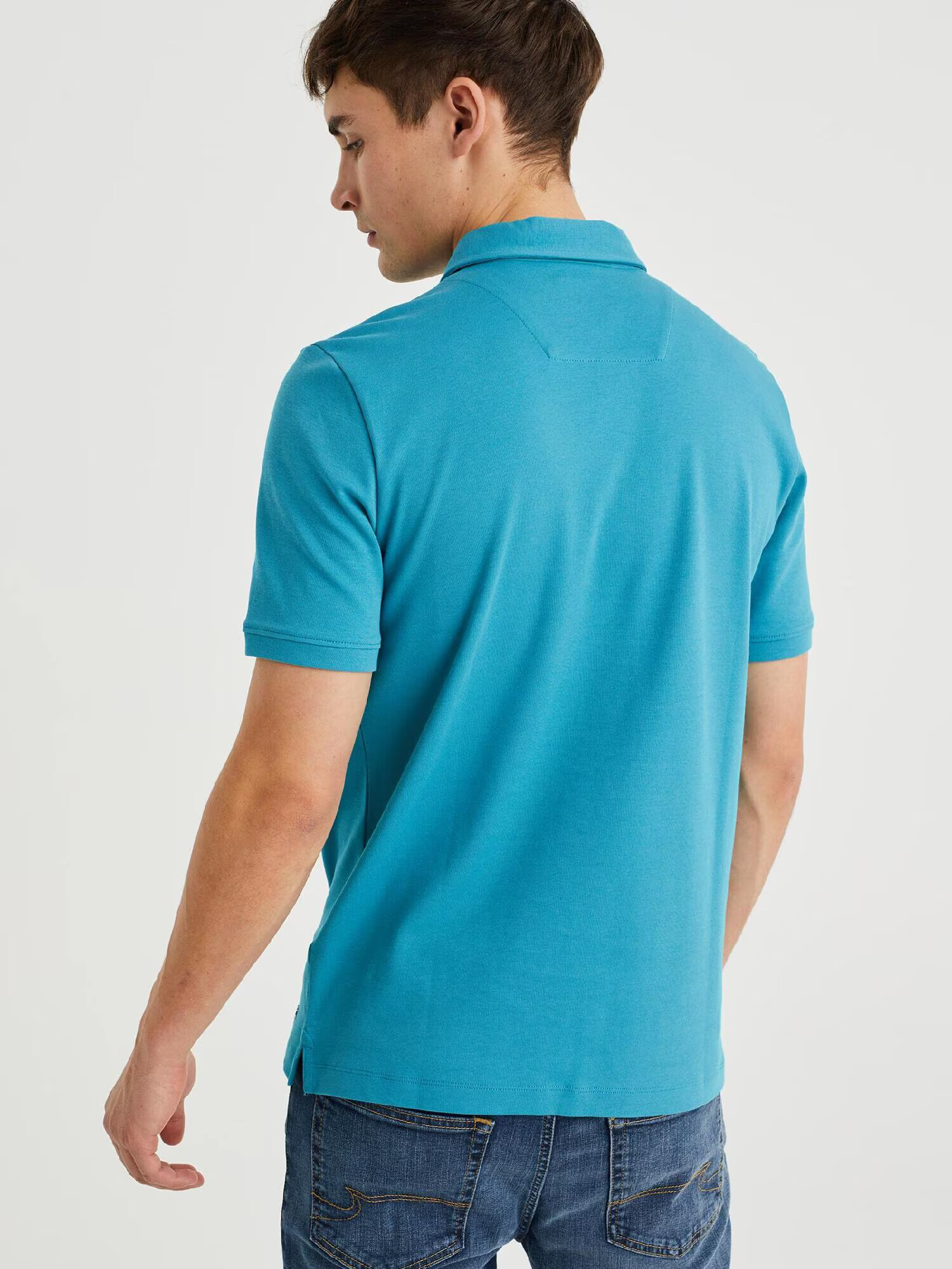 WE Fashion Tricou cyan - Pled.ro