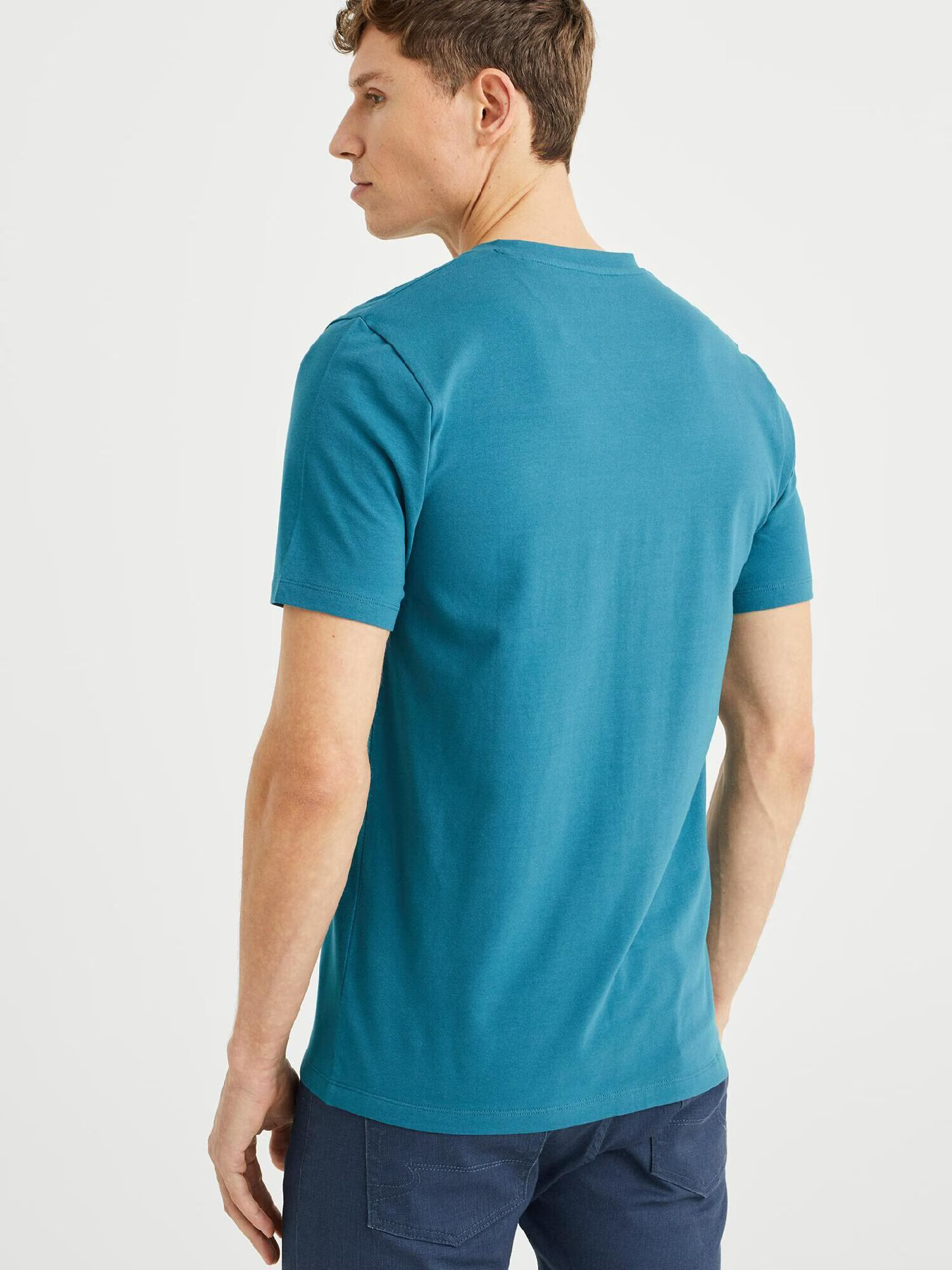 WE Fashion Tricou cyan - Pled.ro