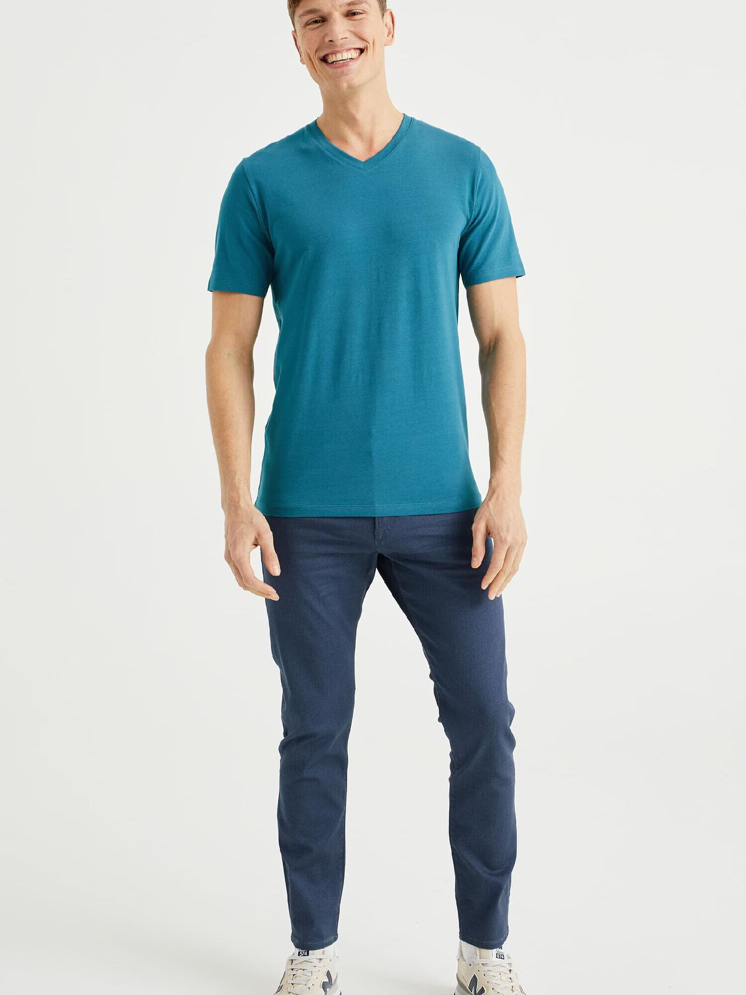 WE Fashion Tricou cyan - Pled.ro