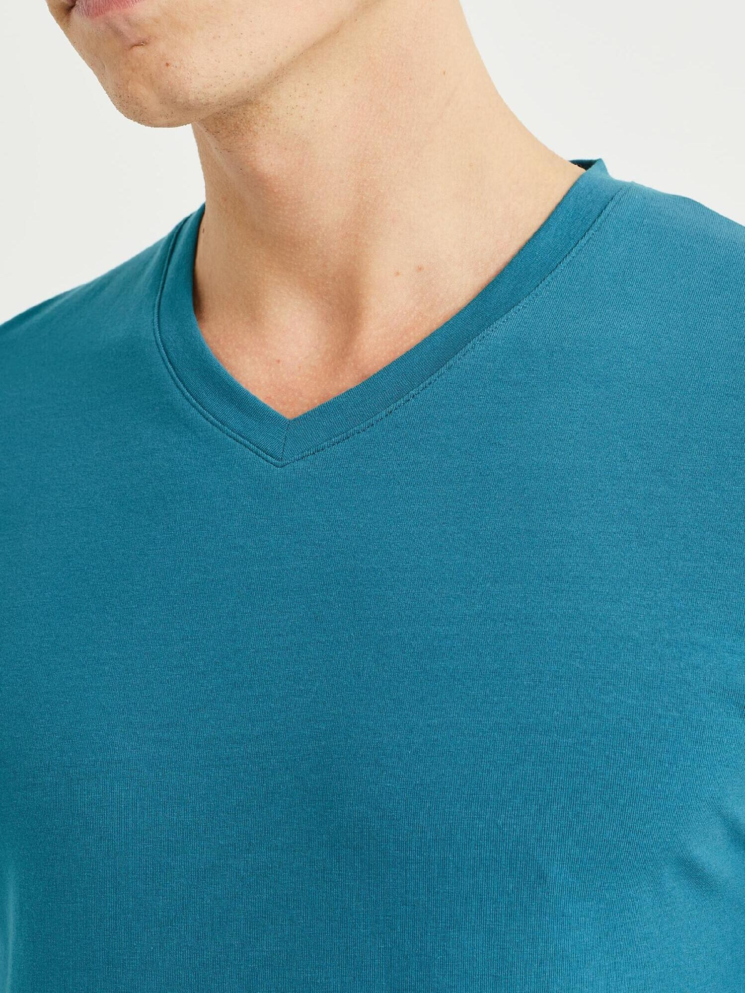 WE Fashion Tricou cyan - Pled.ro