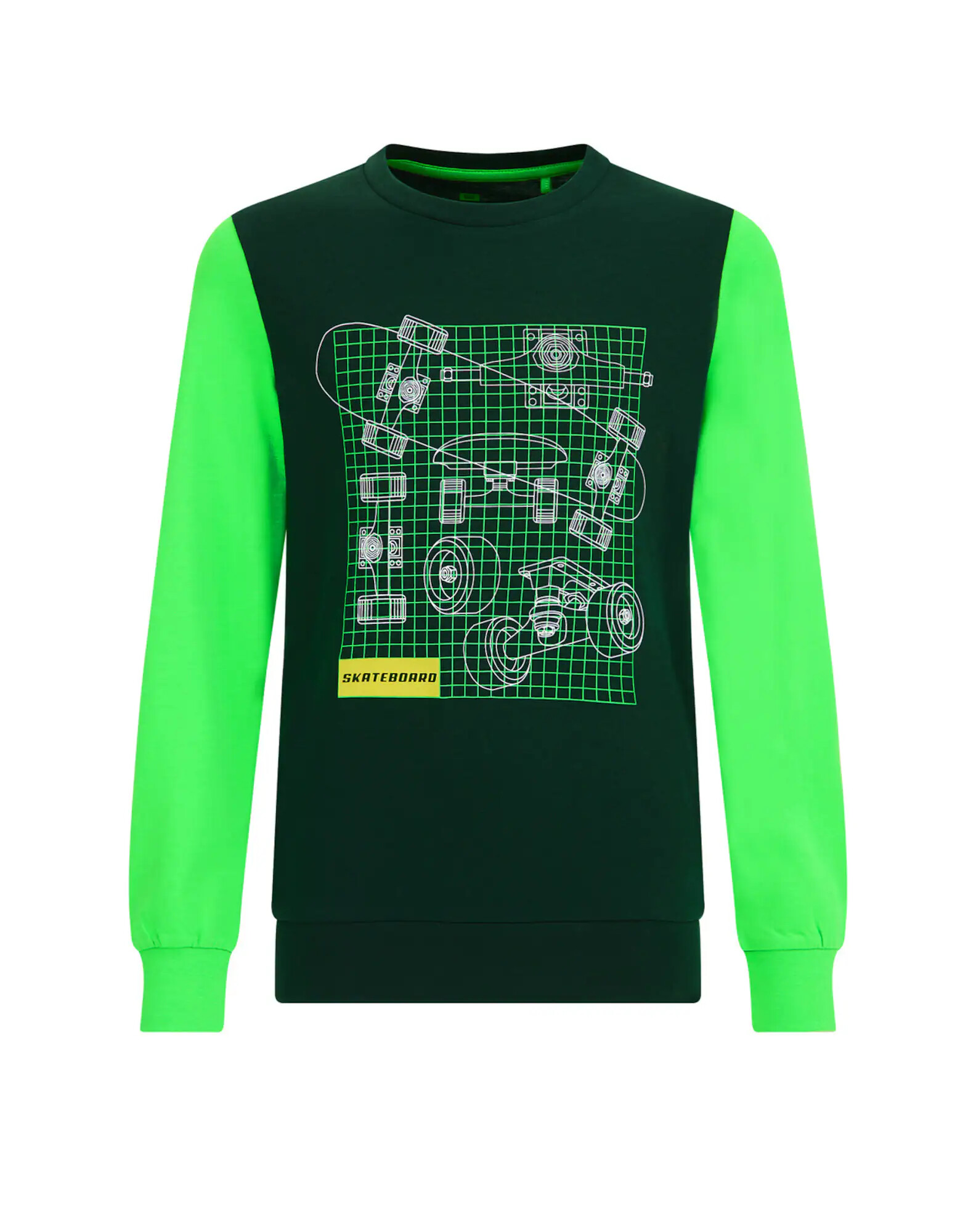 WE Fashion Tricou galben / verde pin / verde neon / alb - Pled.ro