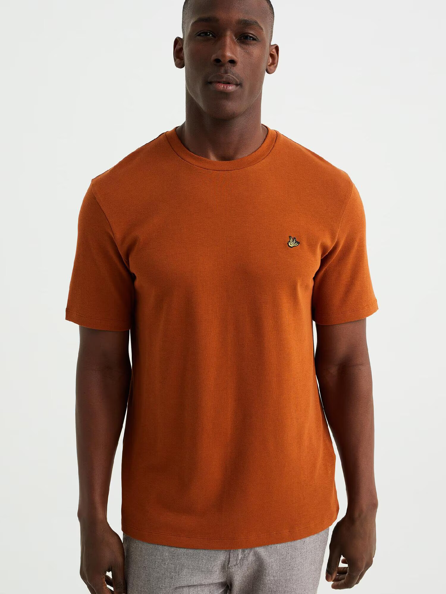 WE Fashion Tricou maro caramel - Pled.ro