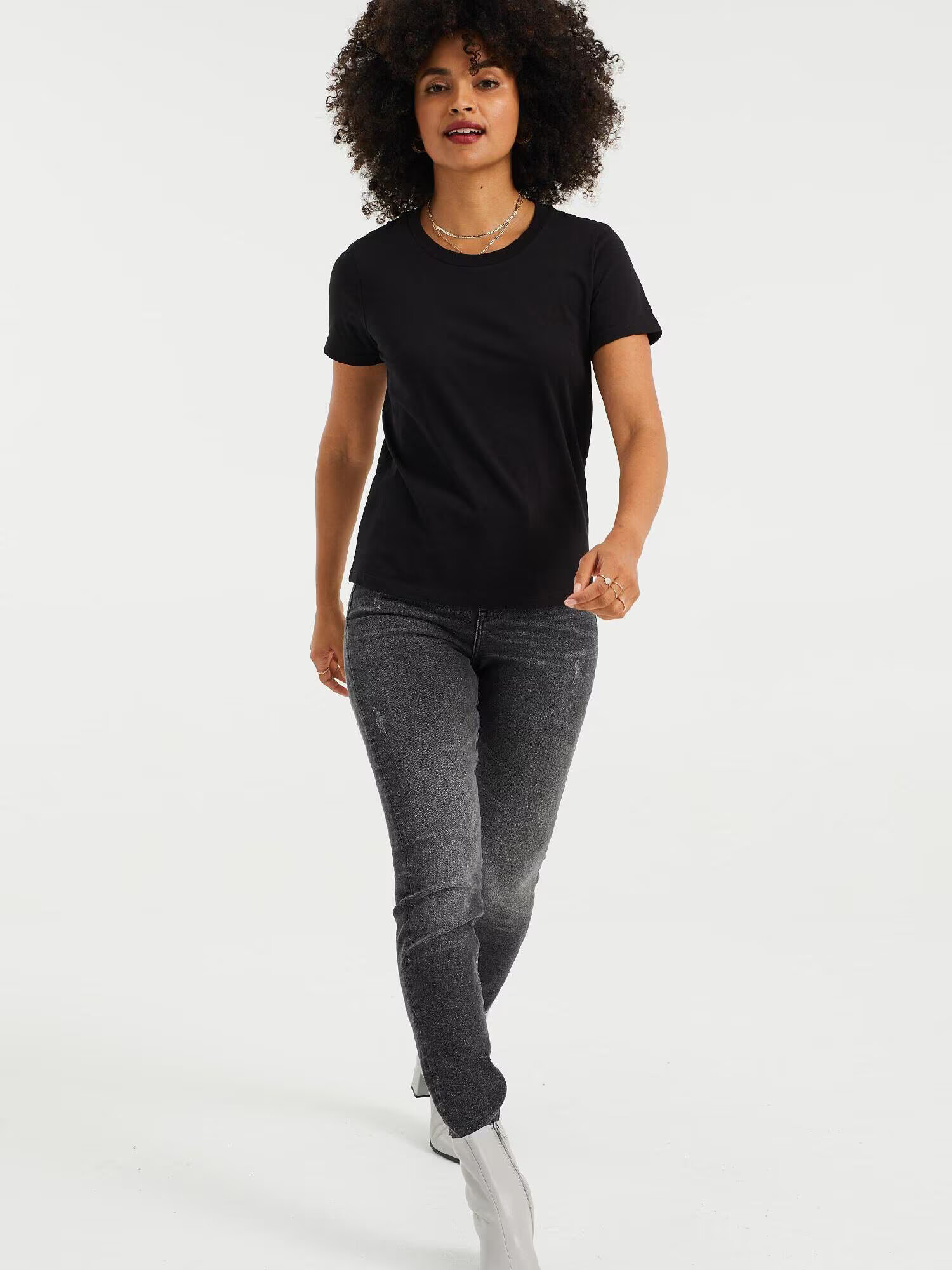 WE Fashion Tricou negru - Pled.ro