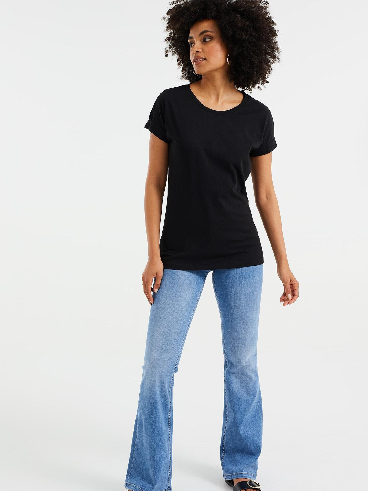 WE Fashion Tricou negru - Pled.ro