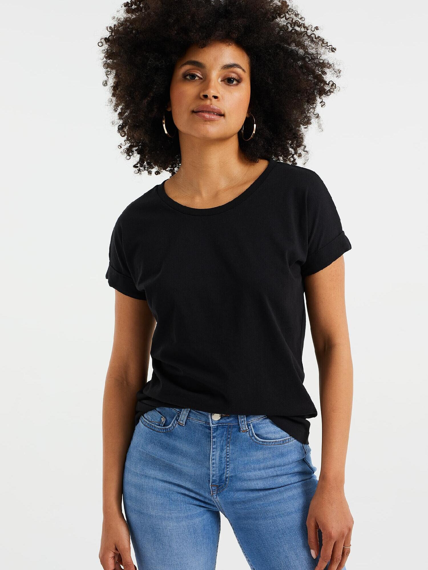 WE Fashion Tricou negru - Pled.ro