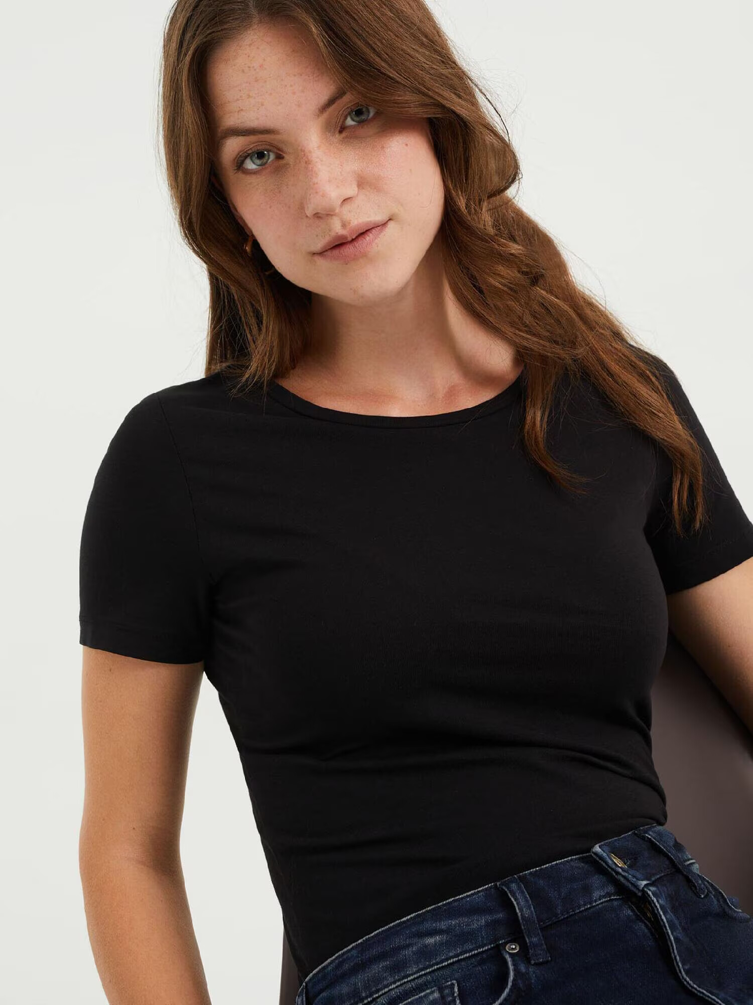 WE Fashion Tricou negru - Pled.ro