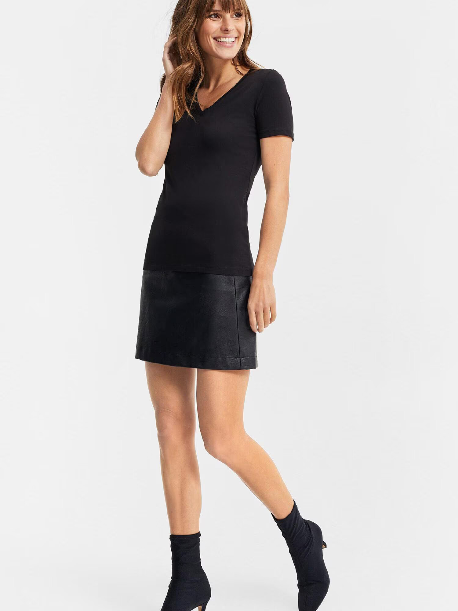 WE Fashion Tricou negru - Pled.ro