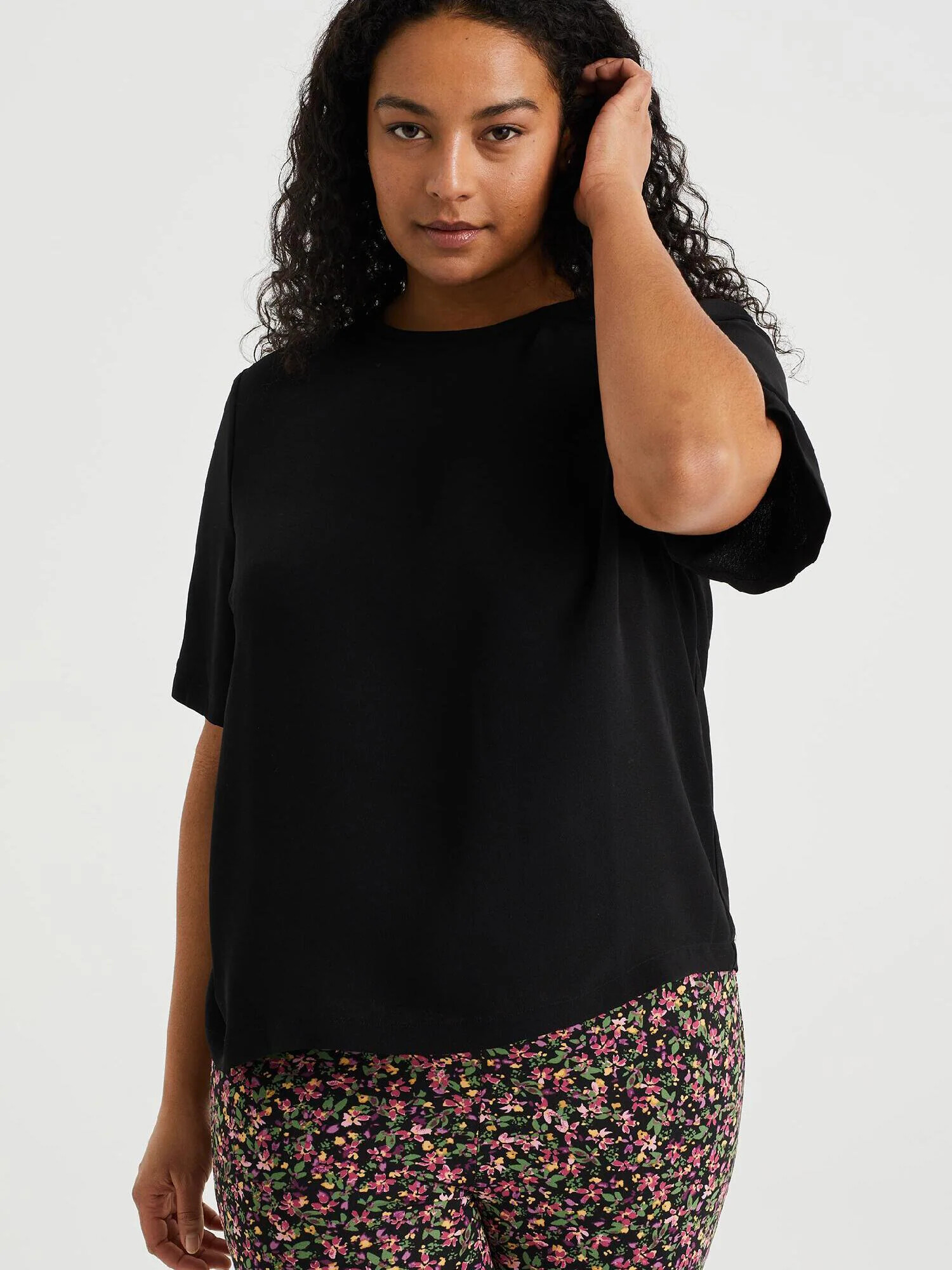 WE Fashion Tricou negru - Pled.ro