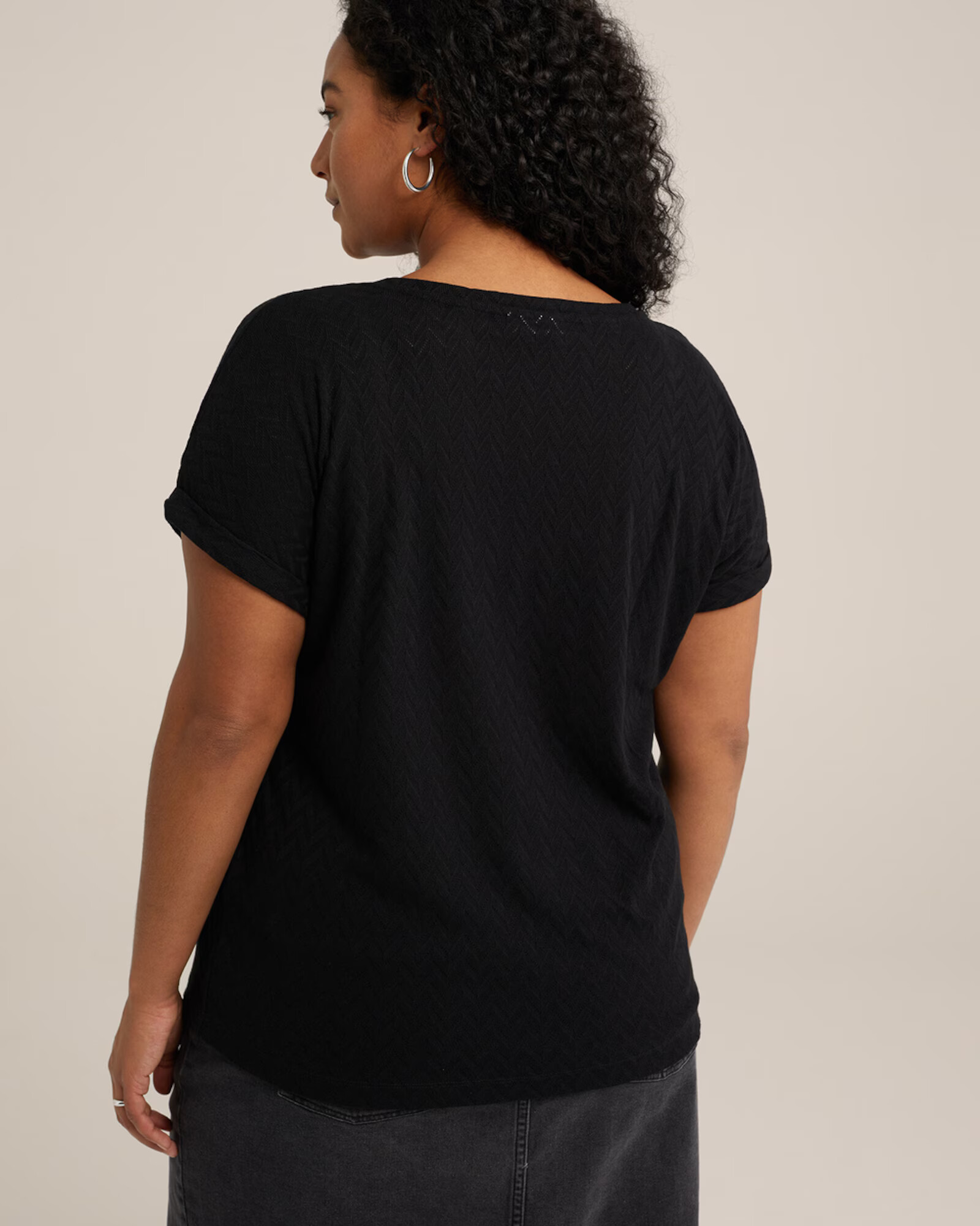 WE Fashion Tricou negru - Pled.ro