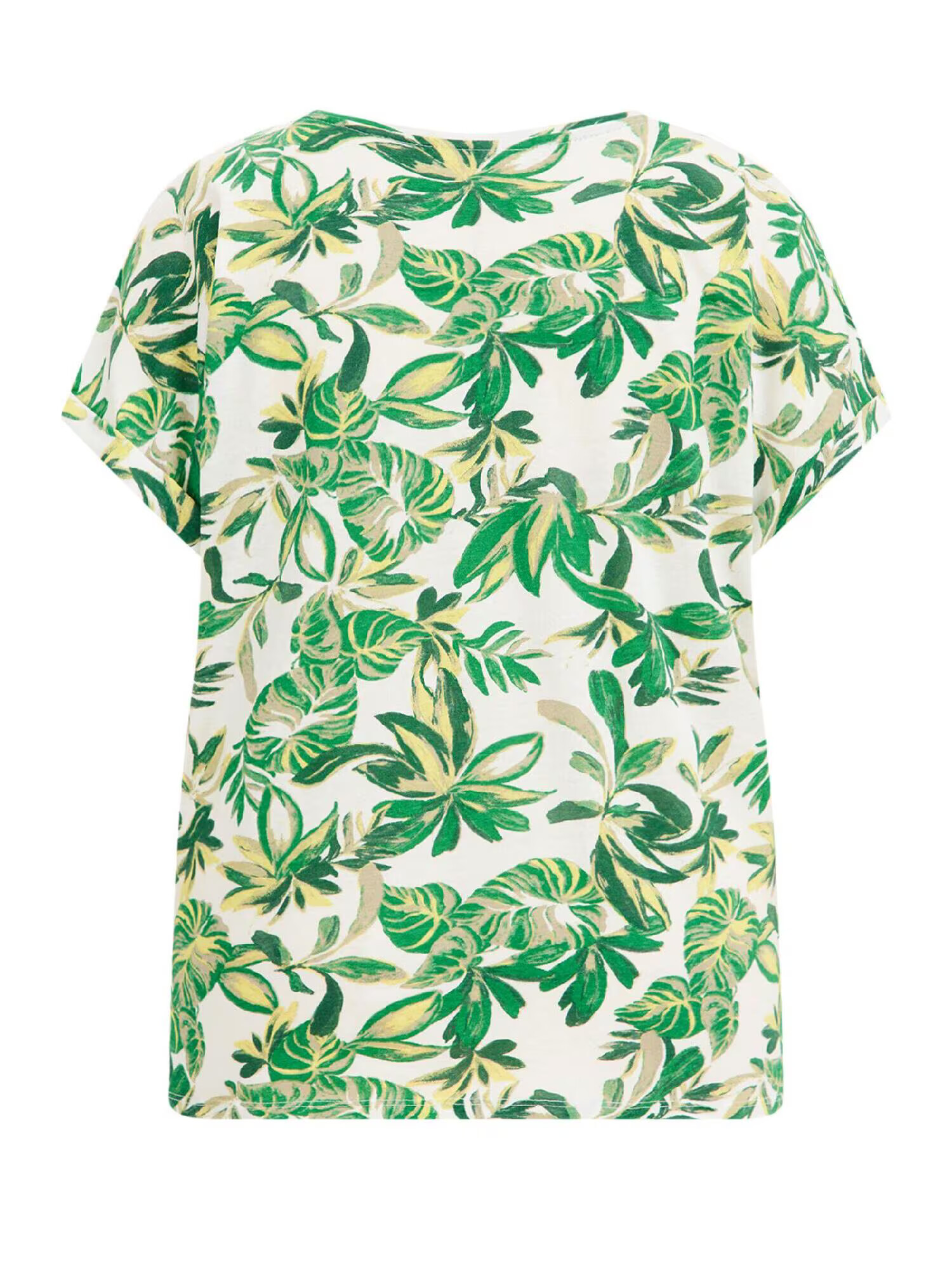 WE Fashion Tricou verde / alb - Pled.ro