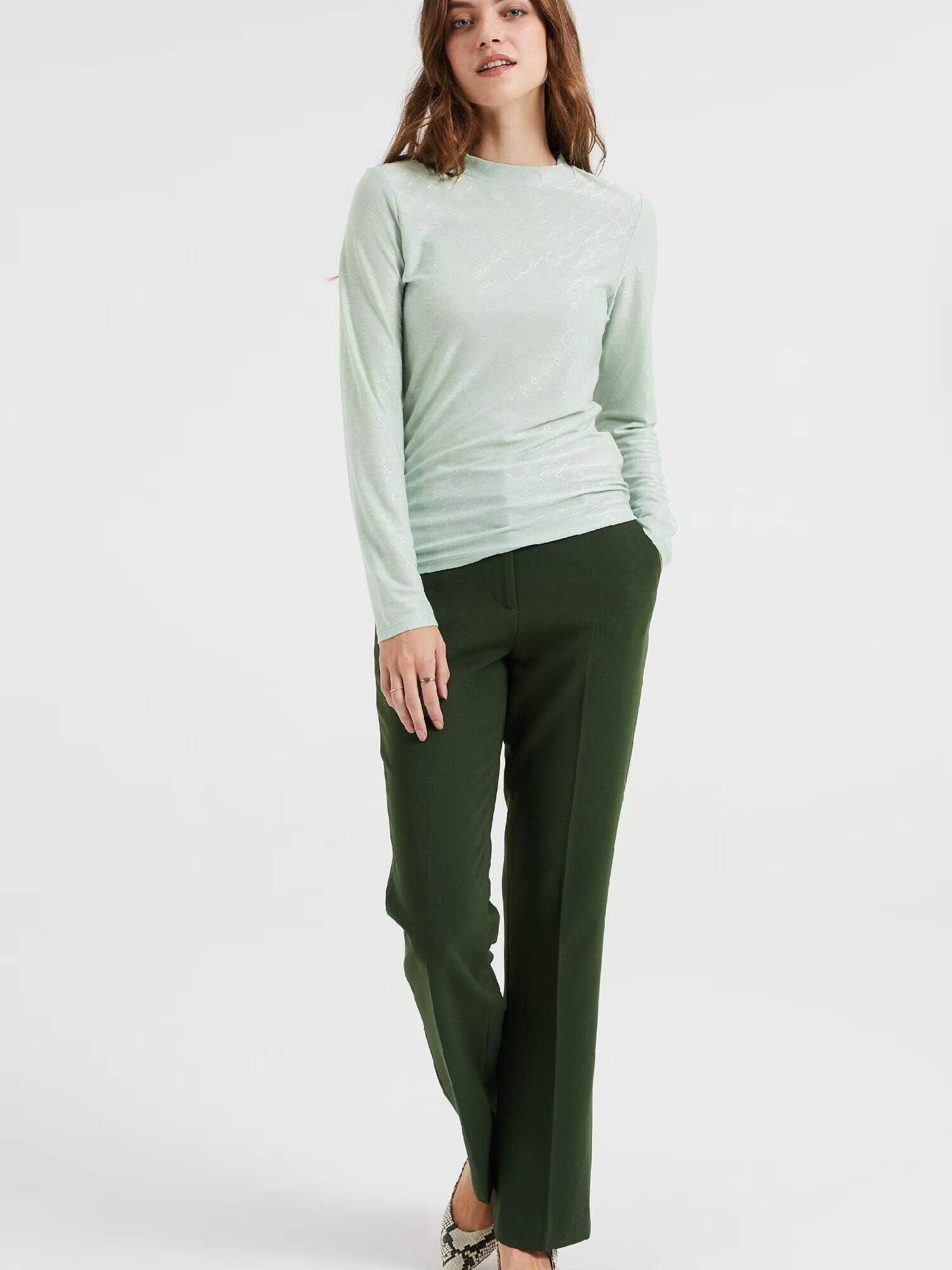 WE Fashion Tricou verde deschis - Pled.ro