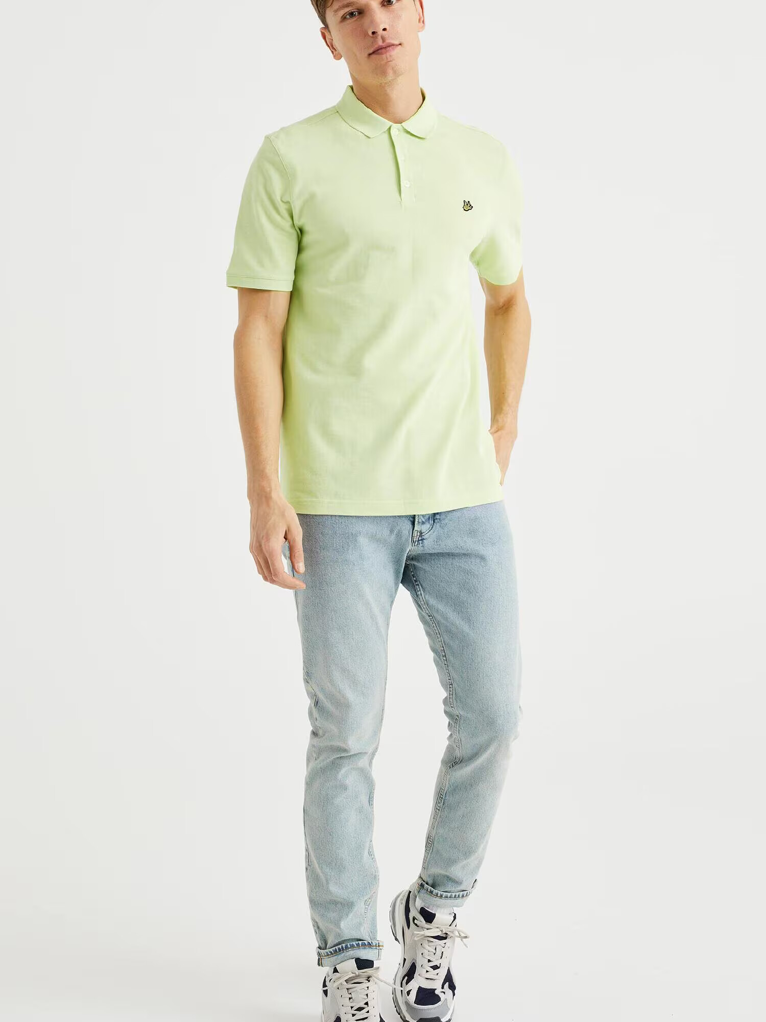 WE Fashion Tricou verde deschis - Pled.ro