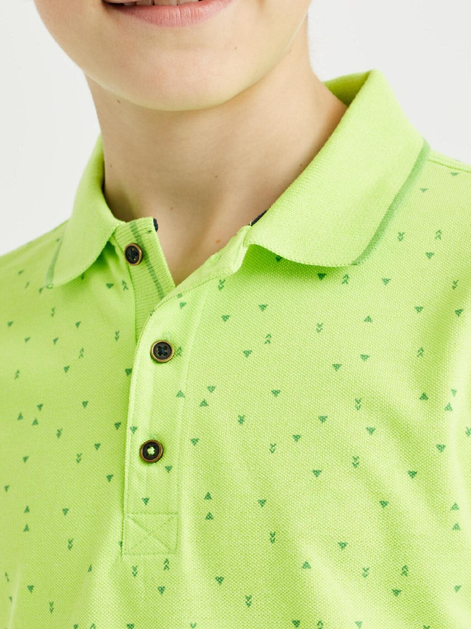 WE Fashion Tricou verde deschis / verde închis - Pled.ro