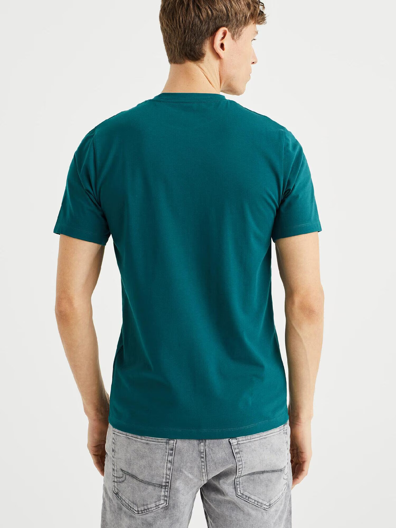 WE Fashion Tricou verde închis - Pled.ro