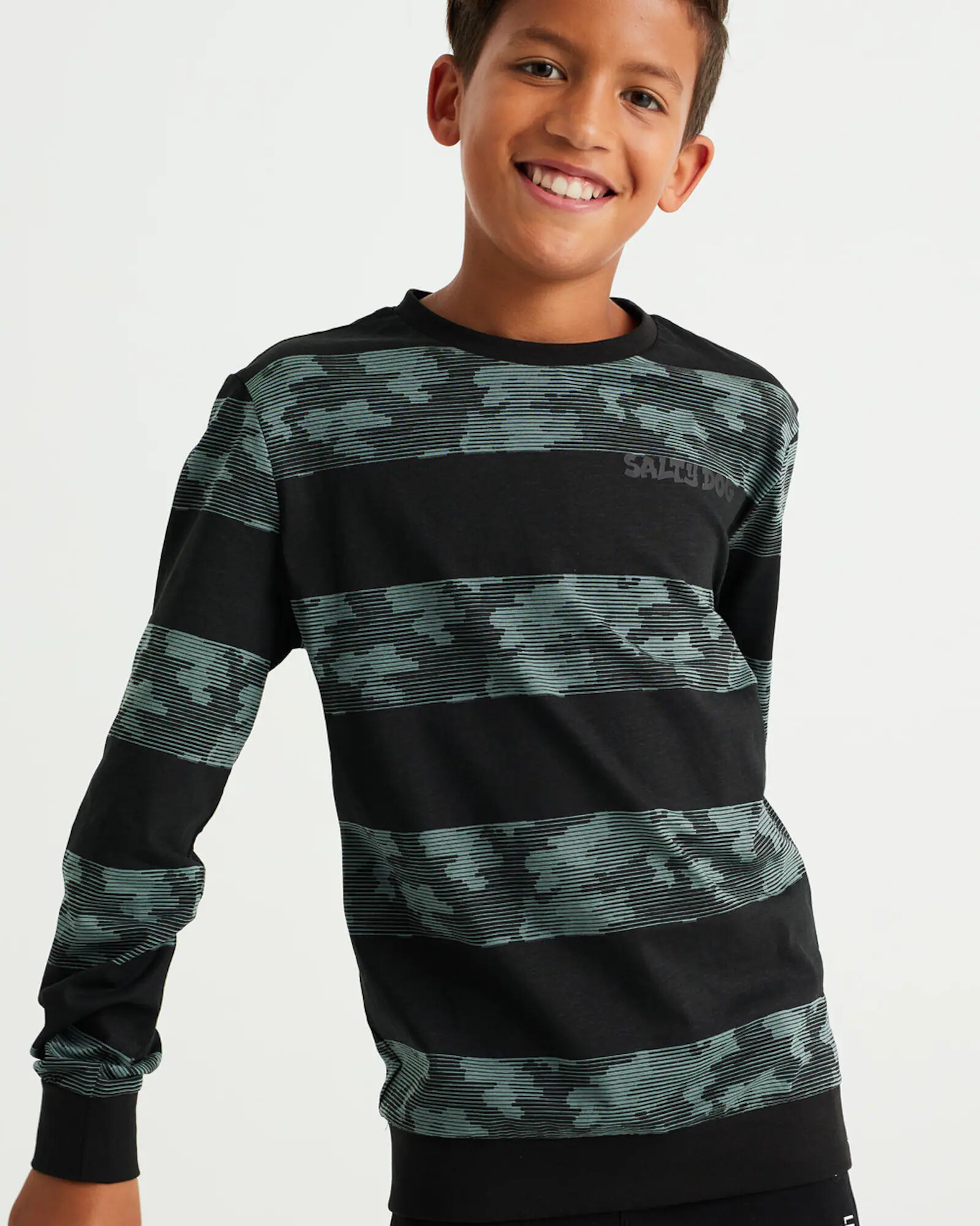 WE Fashion Tricou verde jad / negru - Pled.ro