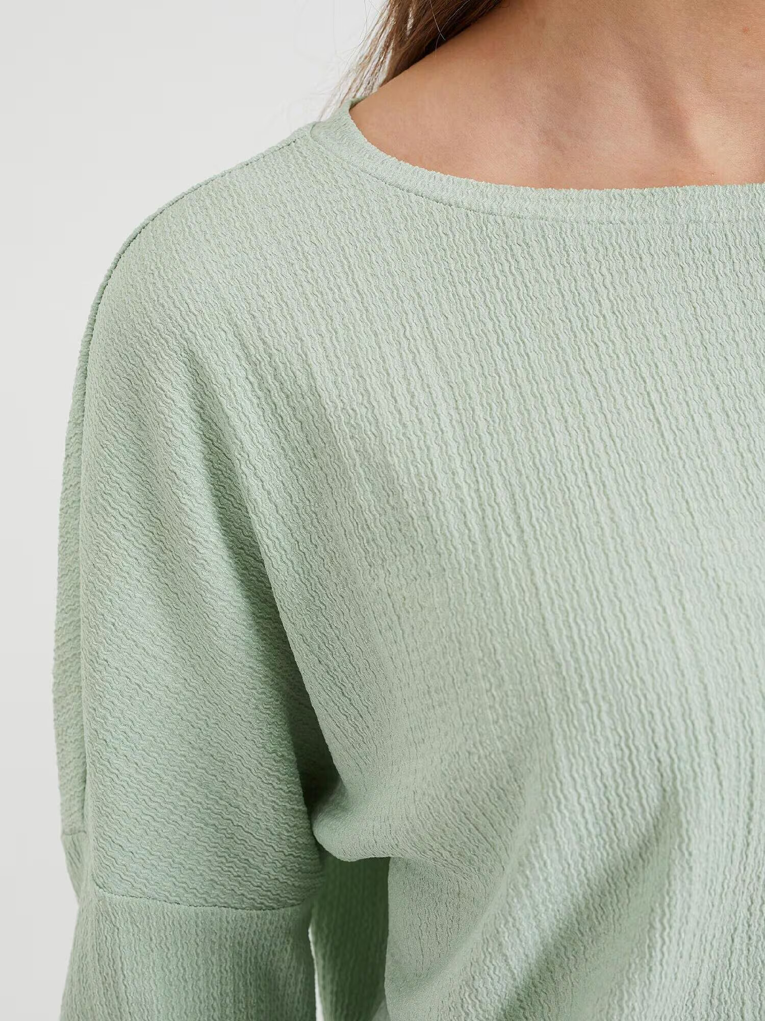 WE Fashion Tricou verde pastel - Pled.ro