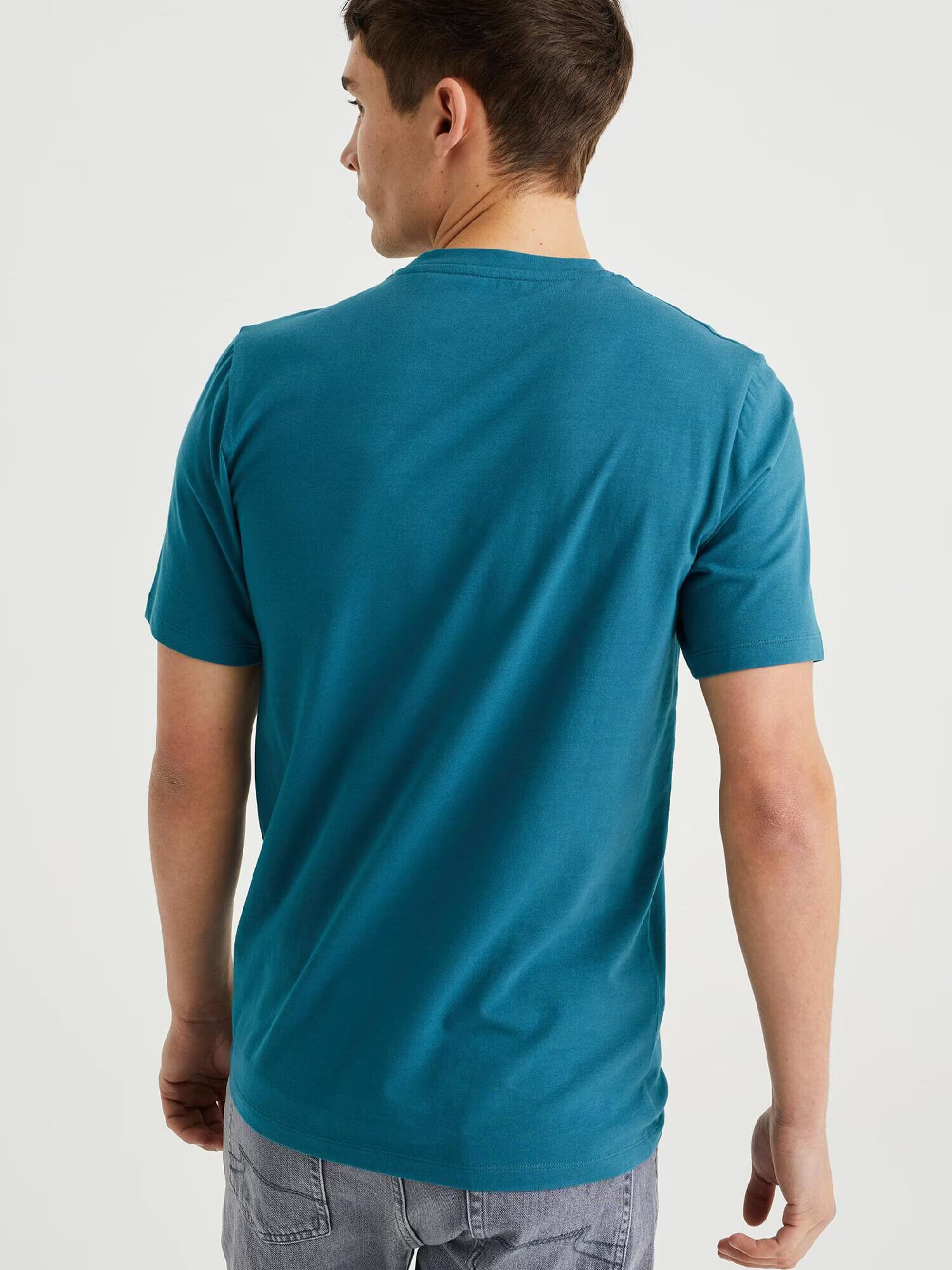 WE Fashion Tricou verde petrol - Pled.ro