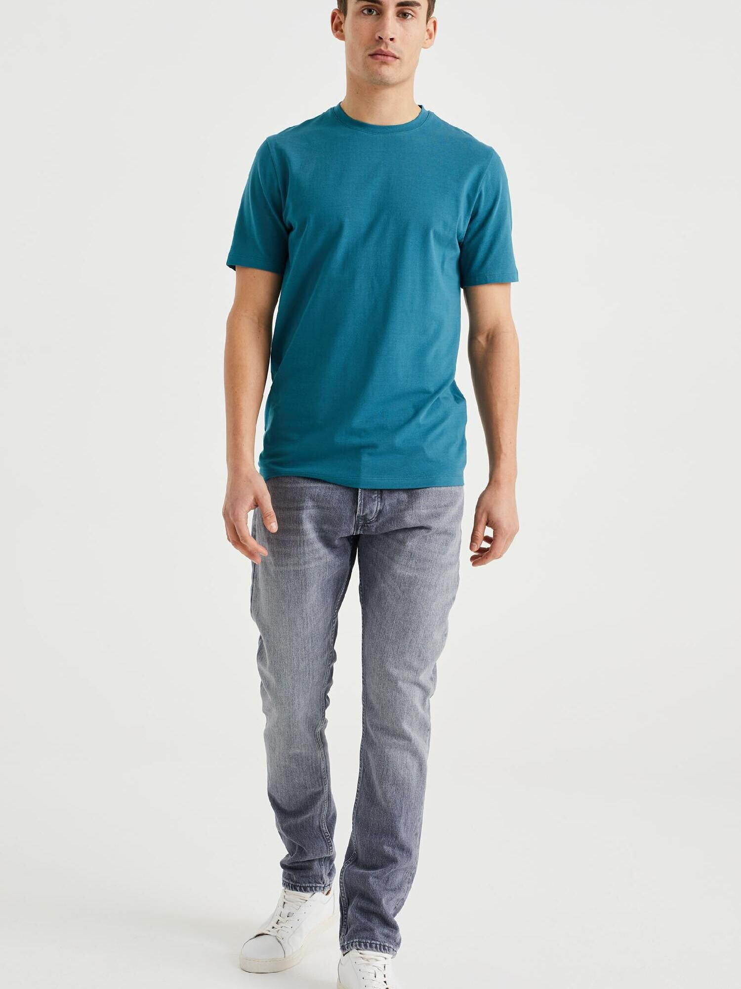 WE Fashion Tricou verde petrol - Pled.ro