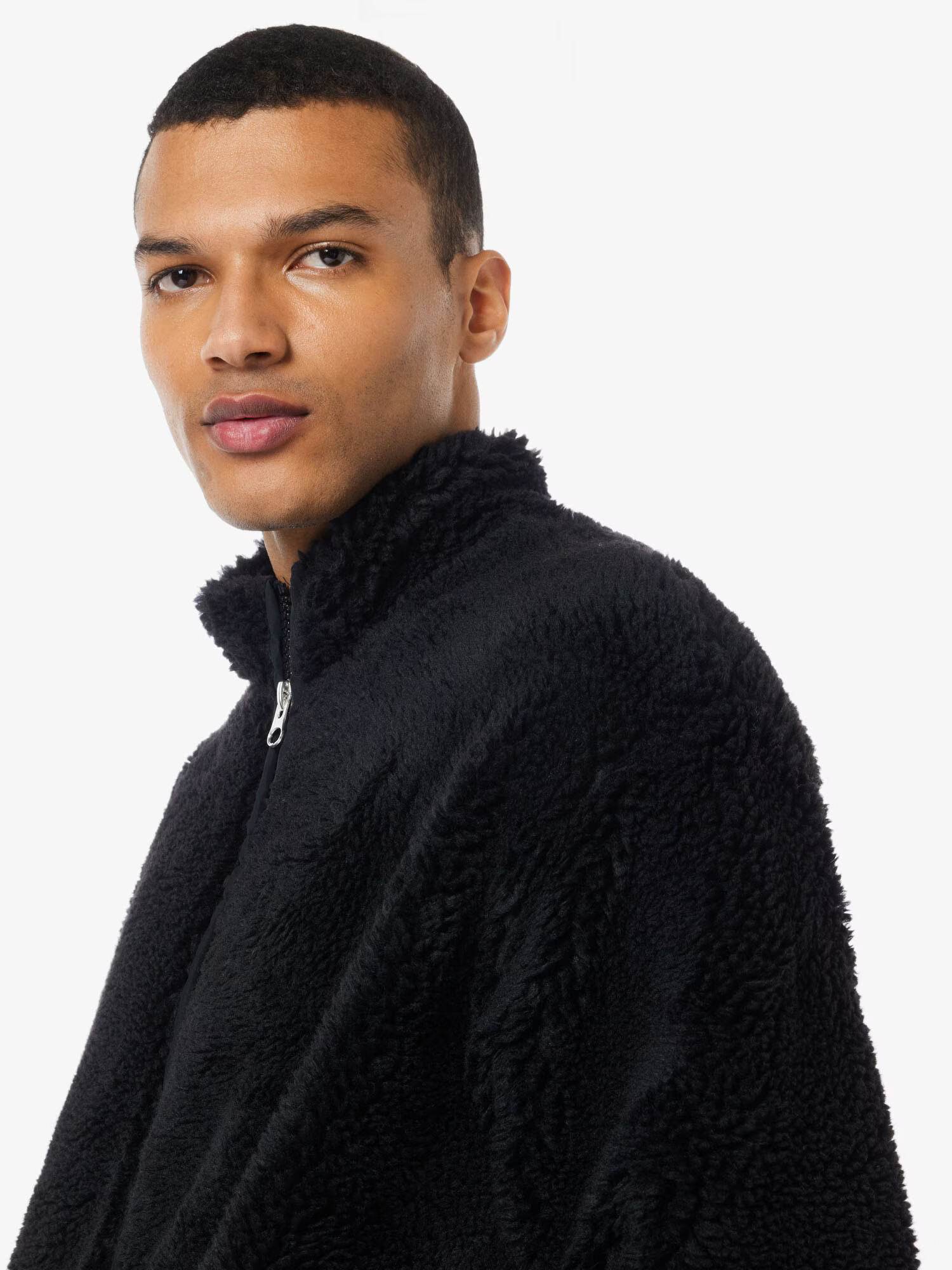 WEEKDAY Jachetă fleece 'Kai Pile' negru - Pled.ro