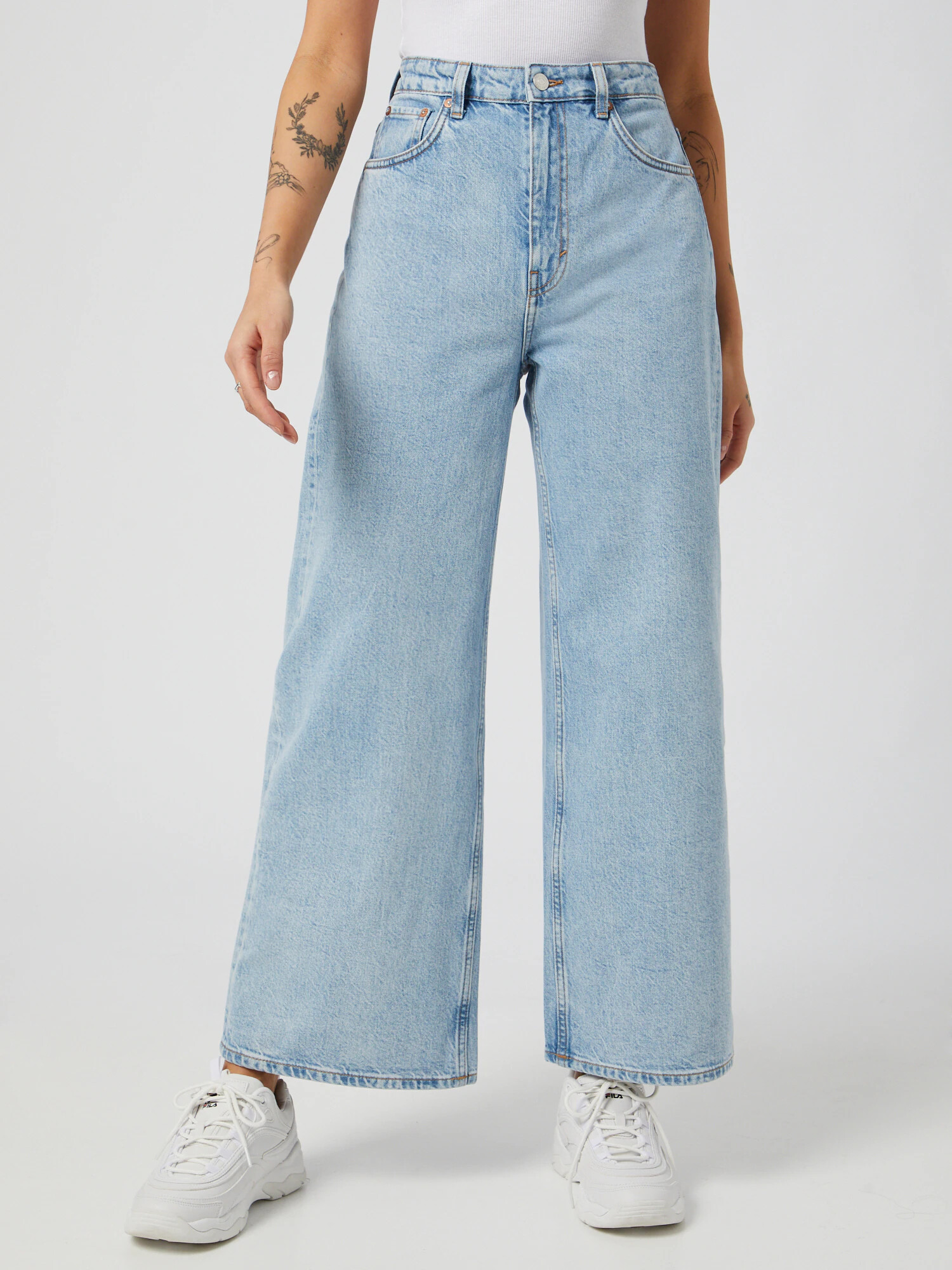 WEEKDAY Jeans 'Ace High Wide' albastru deschis - Pled.ro