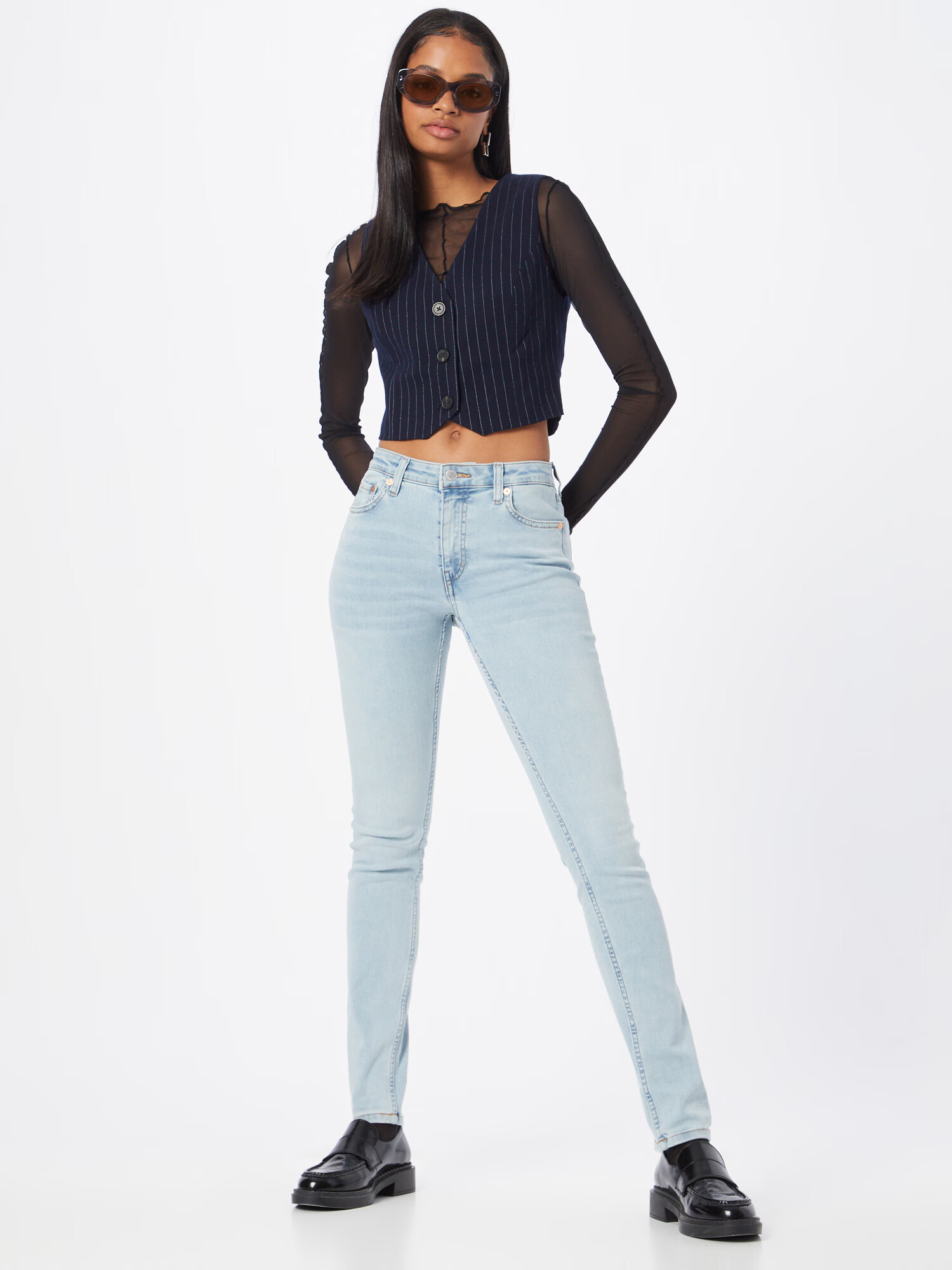 WEEKDAY Jeans albastru deschis - Pled.ro