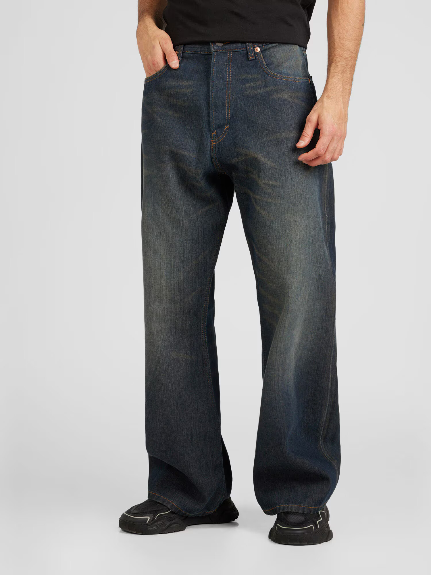 WEEKDAY Jeans albastru / portocaliu - Pled.ro