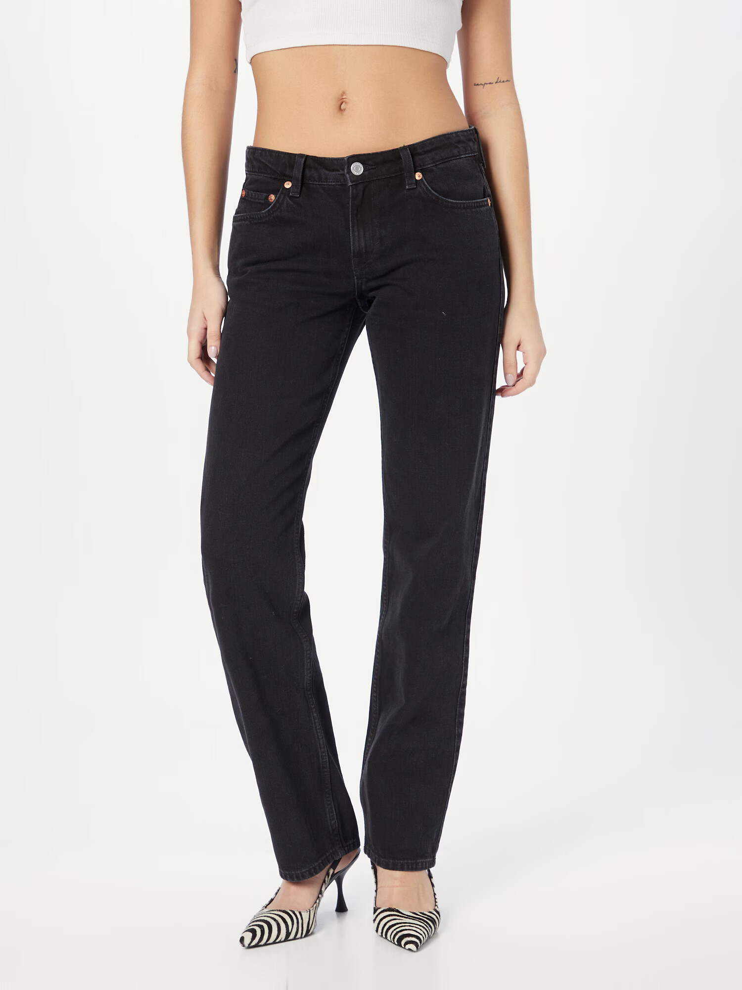 WEEKDAY Jeans 'Arrow' negru denim - Pled.ro