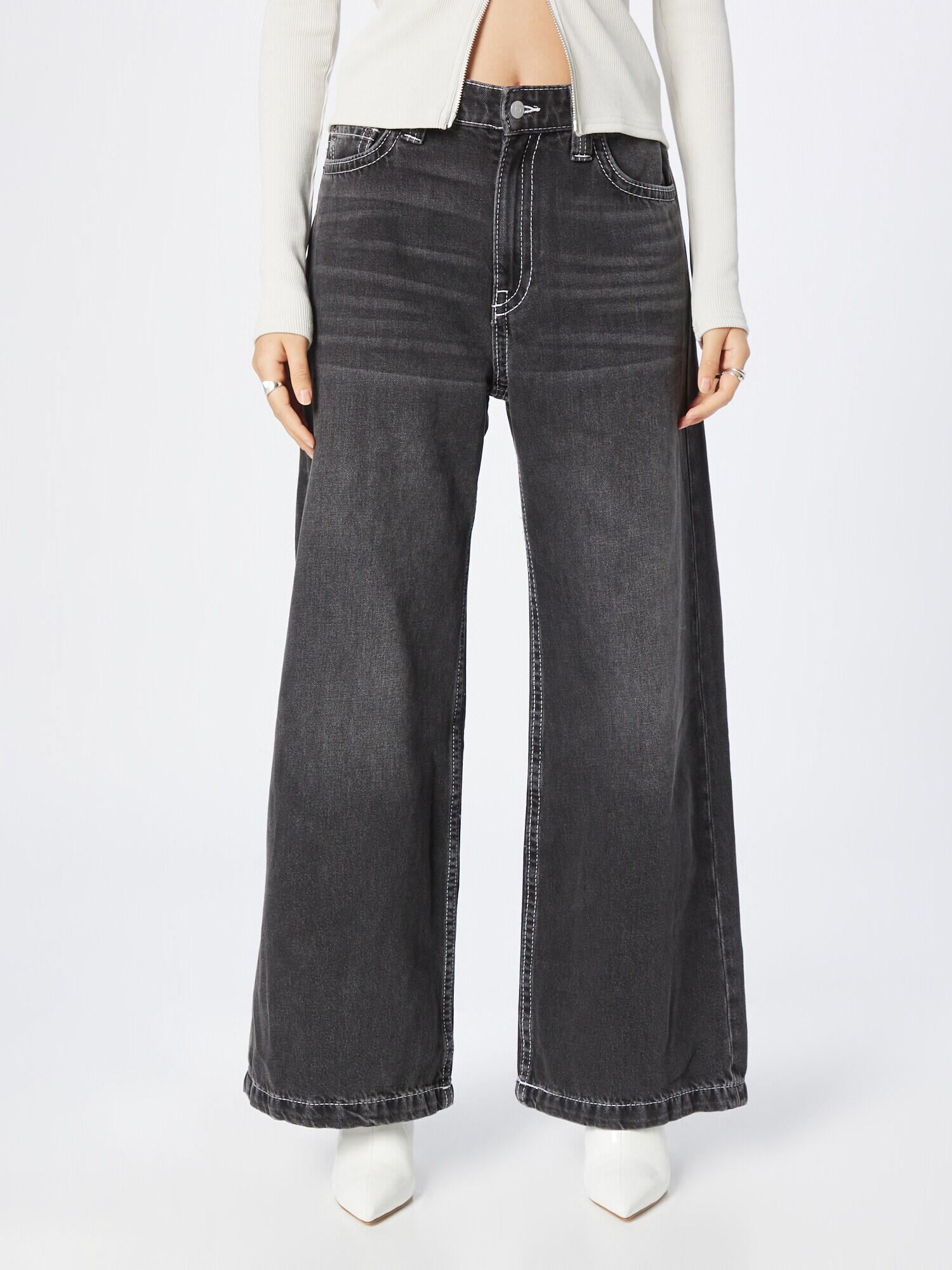 WEEKDAY Jeans 'Duchess' gri metalic - Pled.ro