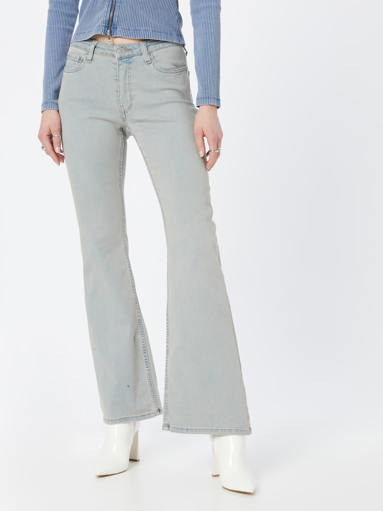 WEEKDAY Jeans 'Flame' albastru pastel - Pled.ro