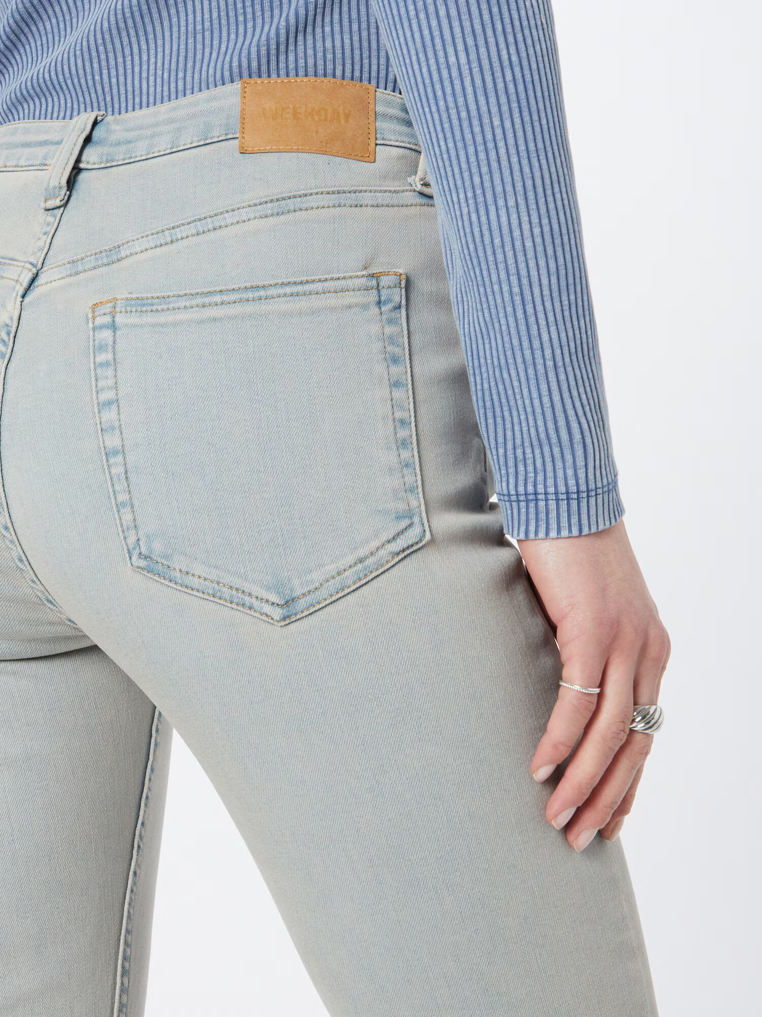 WEEKDAY Jeans 'Flame' albastru pastel - Pled.ro